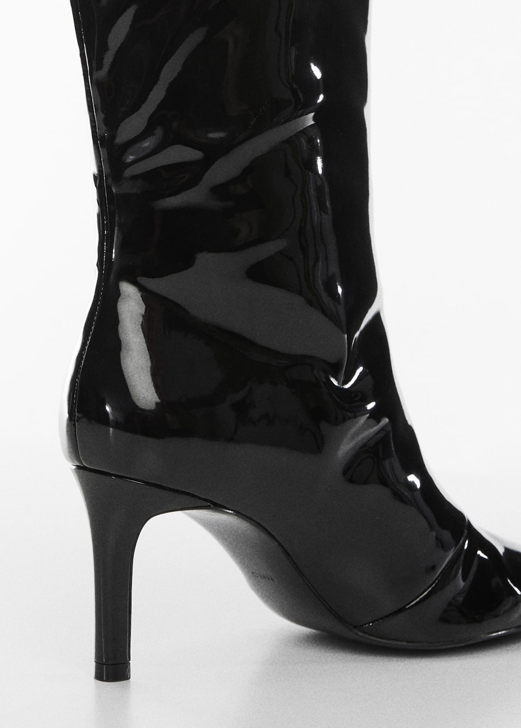 Patent leather effect heeled boots Women MANGO OUTLET United Kingdom