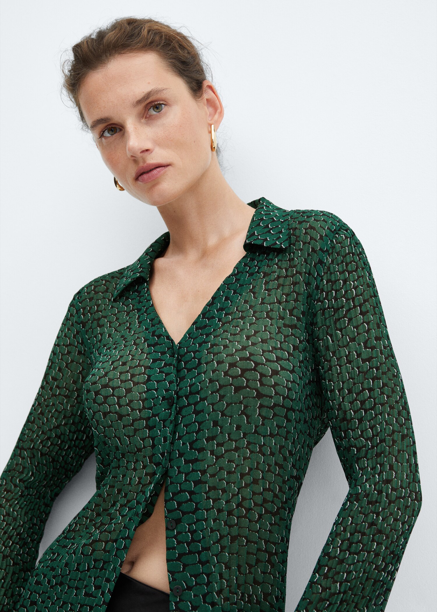 Flowy printed shirt - Details of the article 1