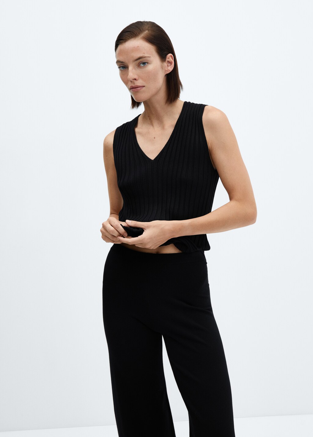 Top cuello pico deals