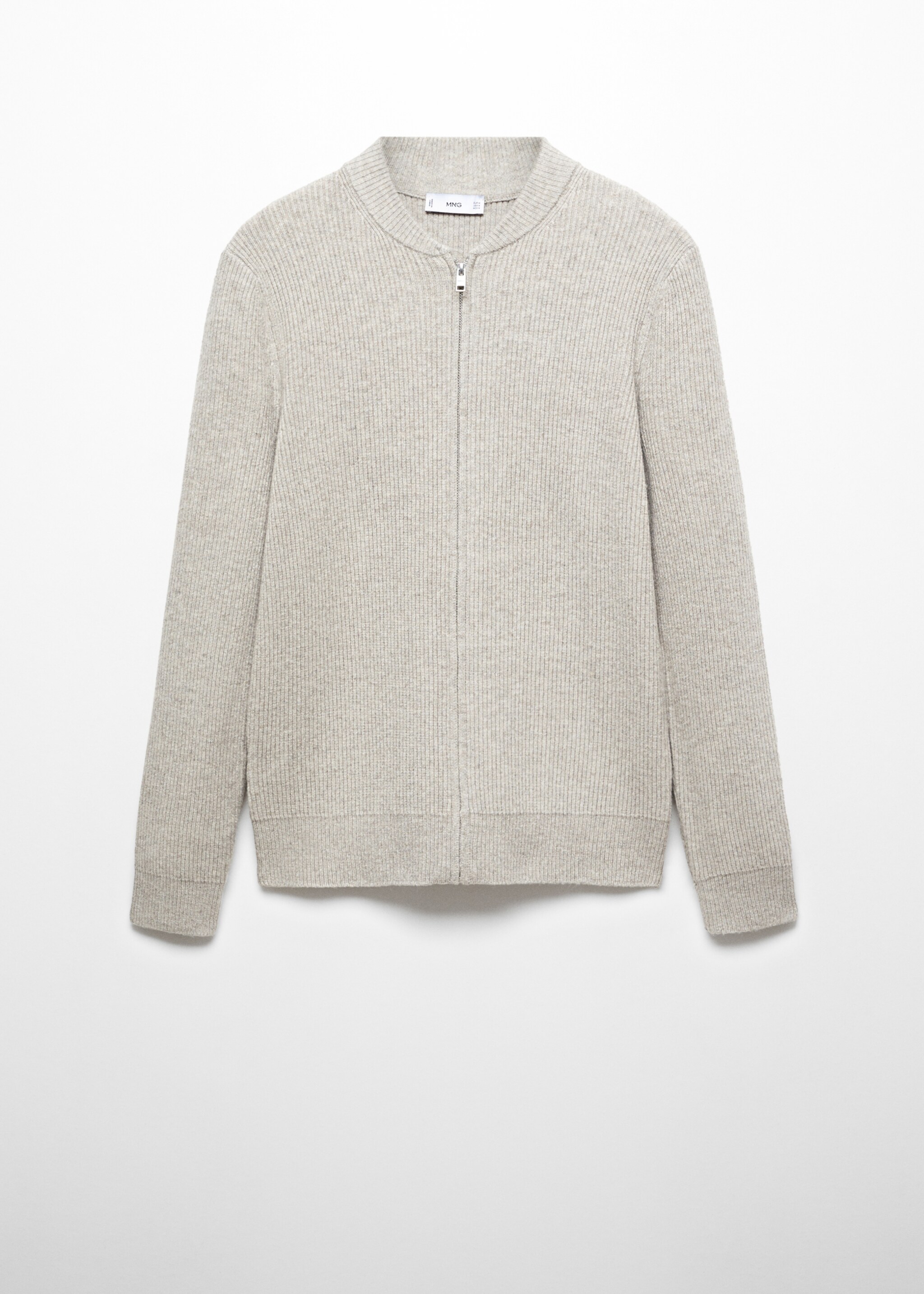 Cardigan de mistura de lã canelado - Artigo sem modelo