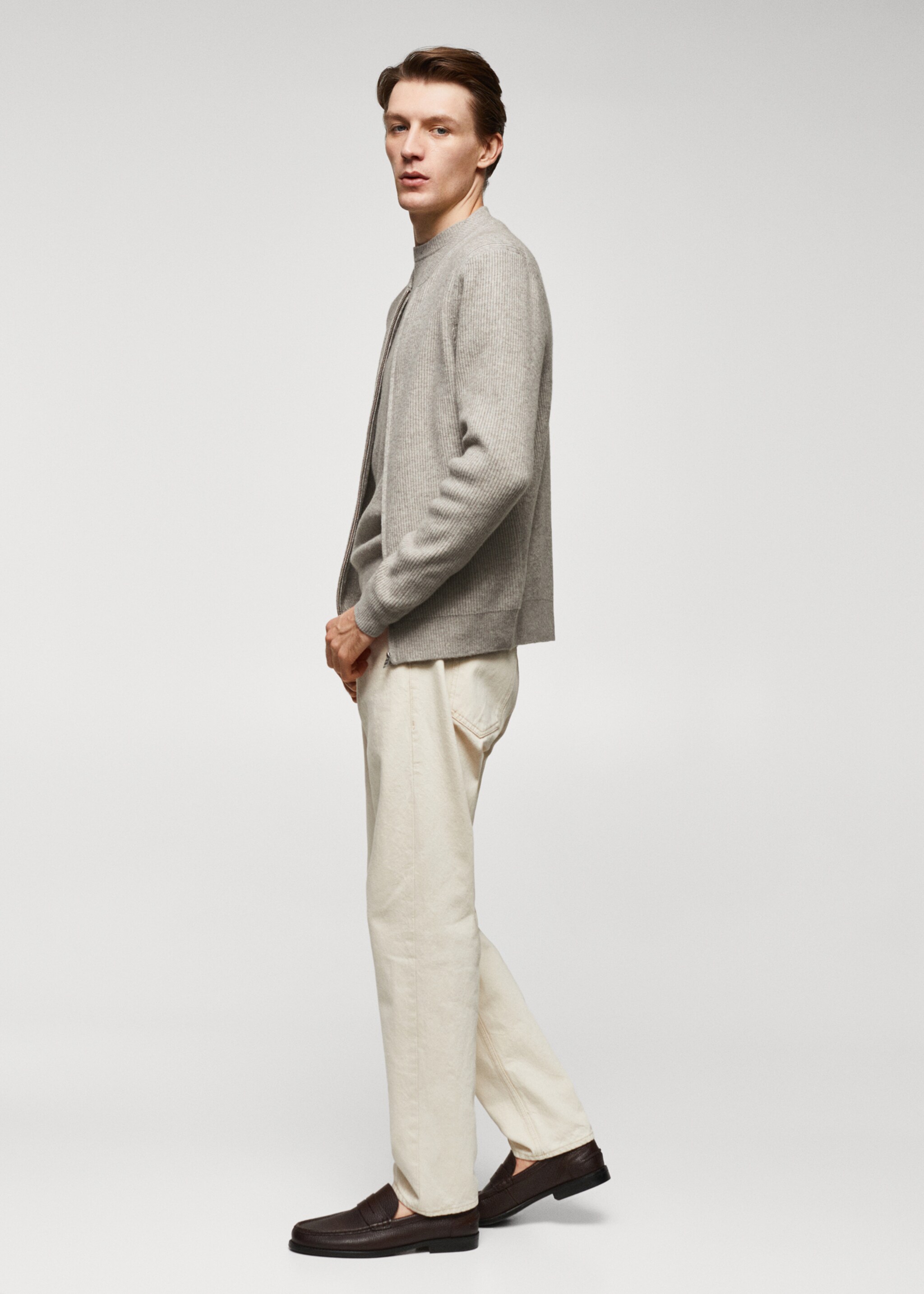 Cardigan de mistura de lã canelado - Pormenor do artigo 2