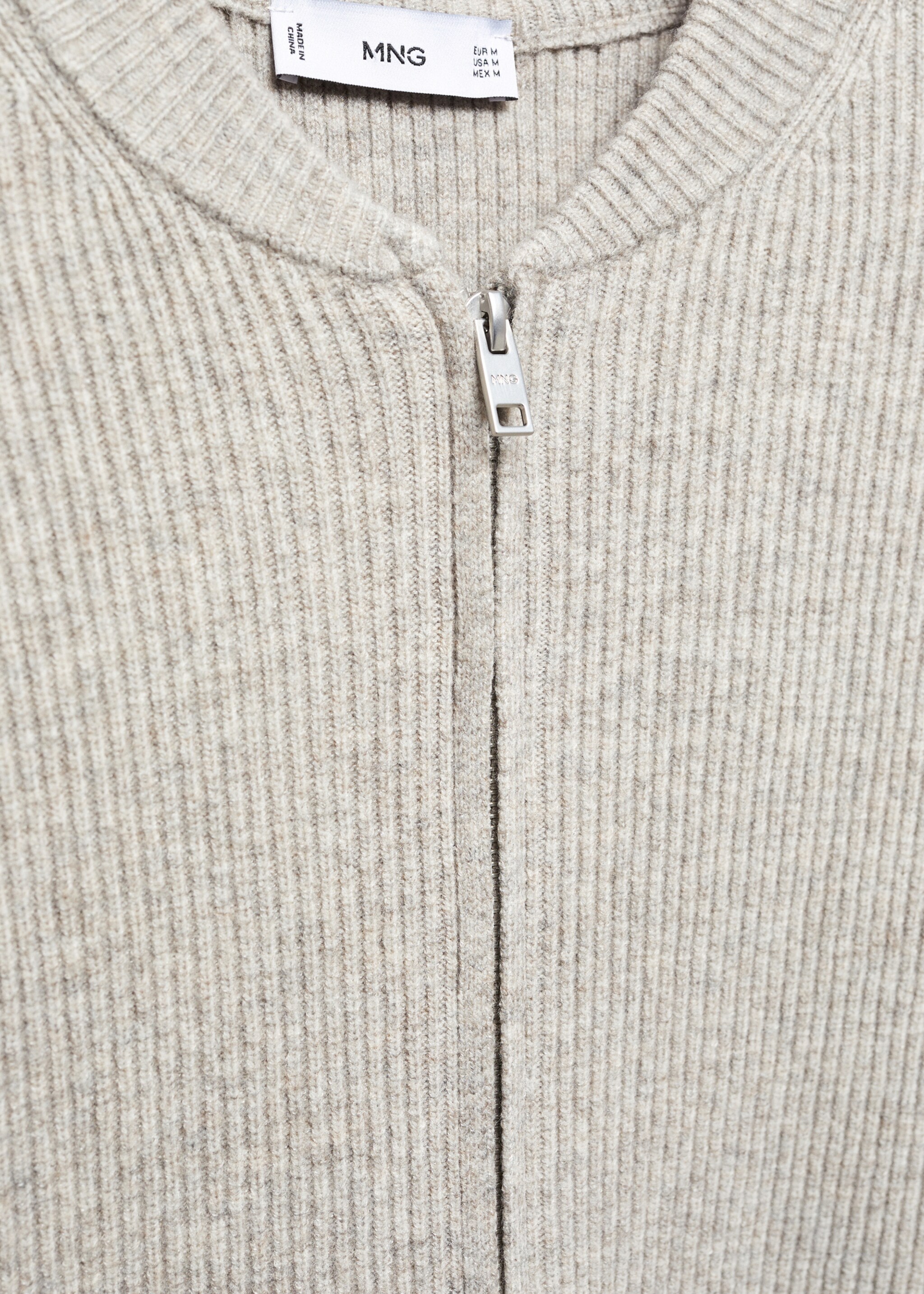 Cardigan de mistura de lã canelado - Pormenor do artigo 8