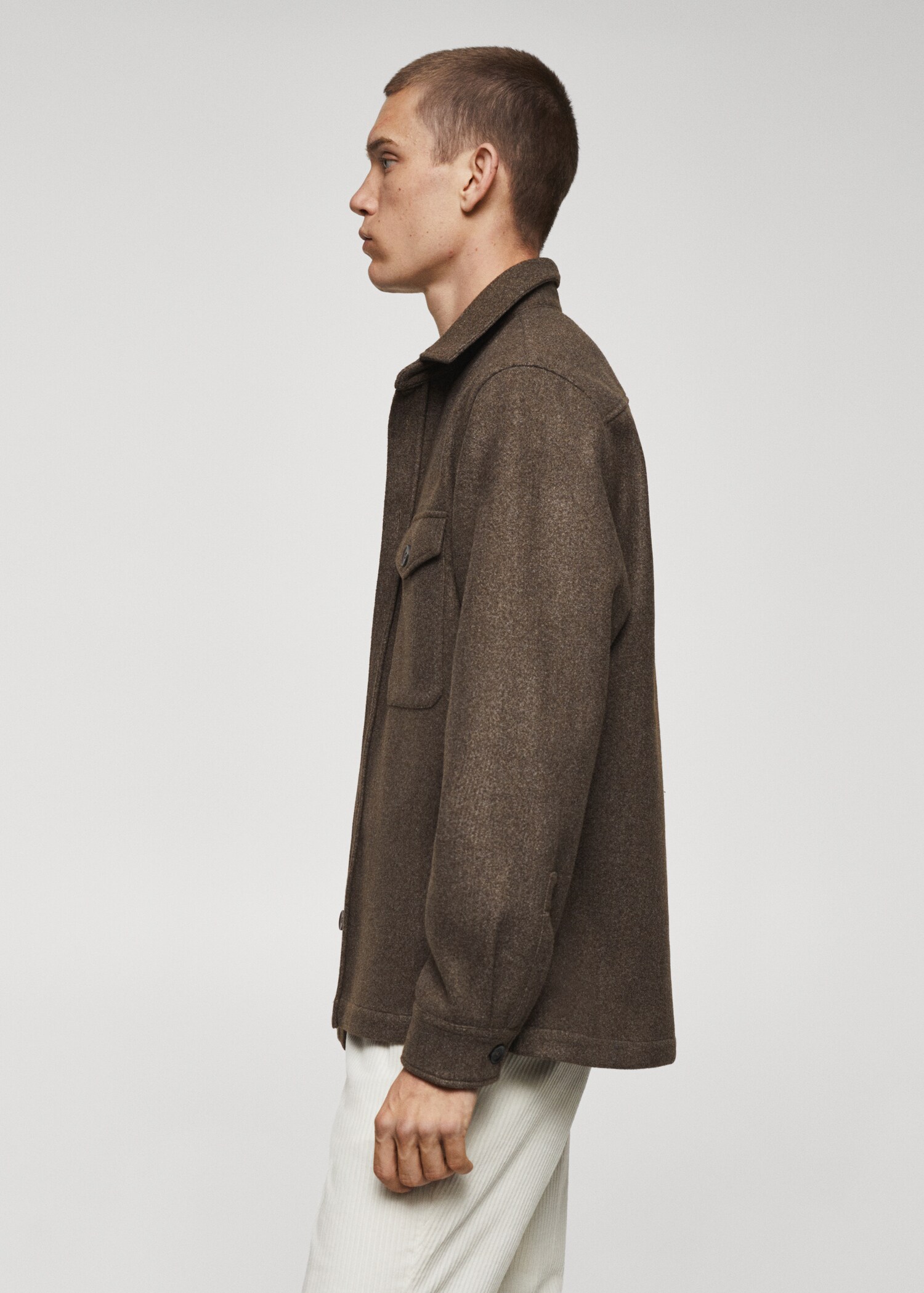 Flannel overshirt with pockets - Details of the article 2