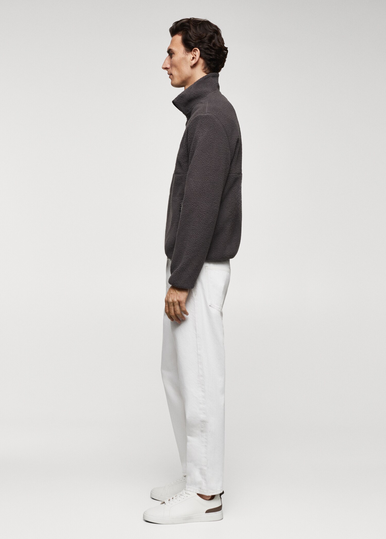 Zip-neck fleece sweatshirt - Details of the article 2
