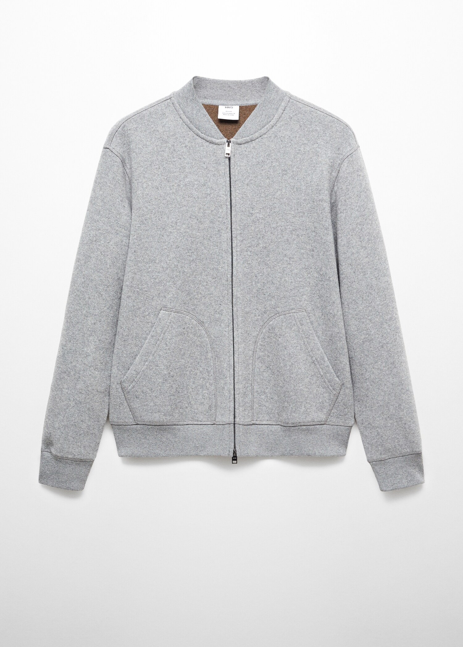Wool-blend bomber sweatshirt - Article without model