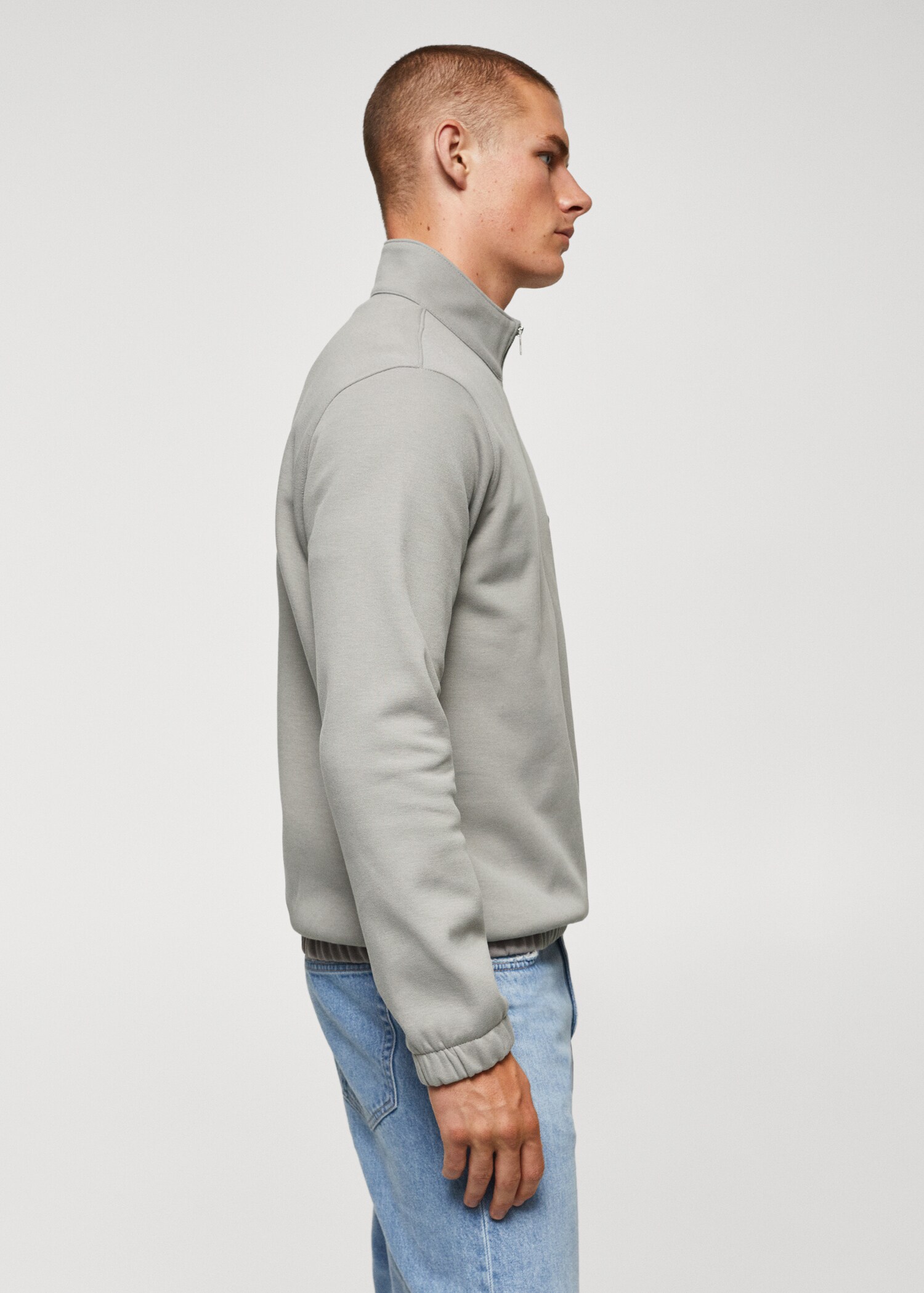 Sweat-shirt coton col zippé - Détail de l'article 1