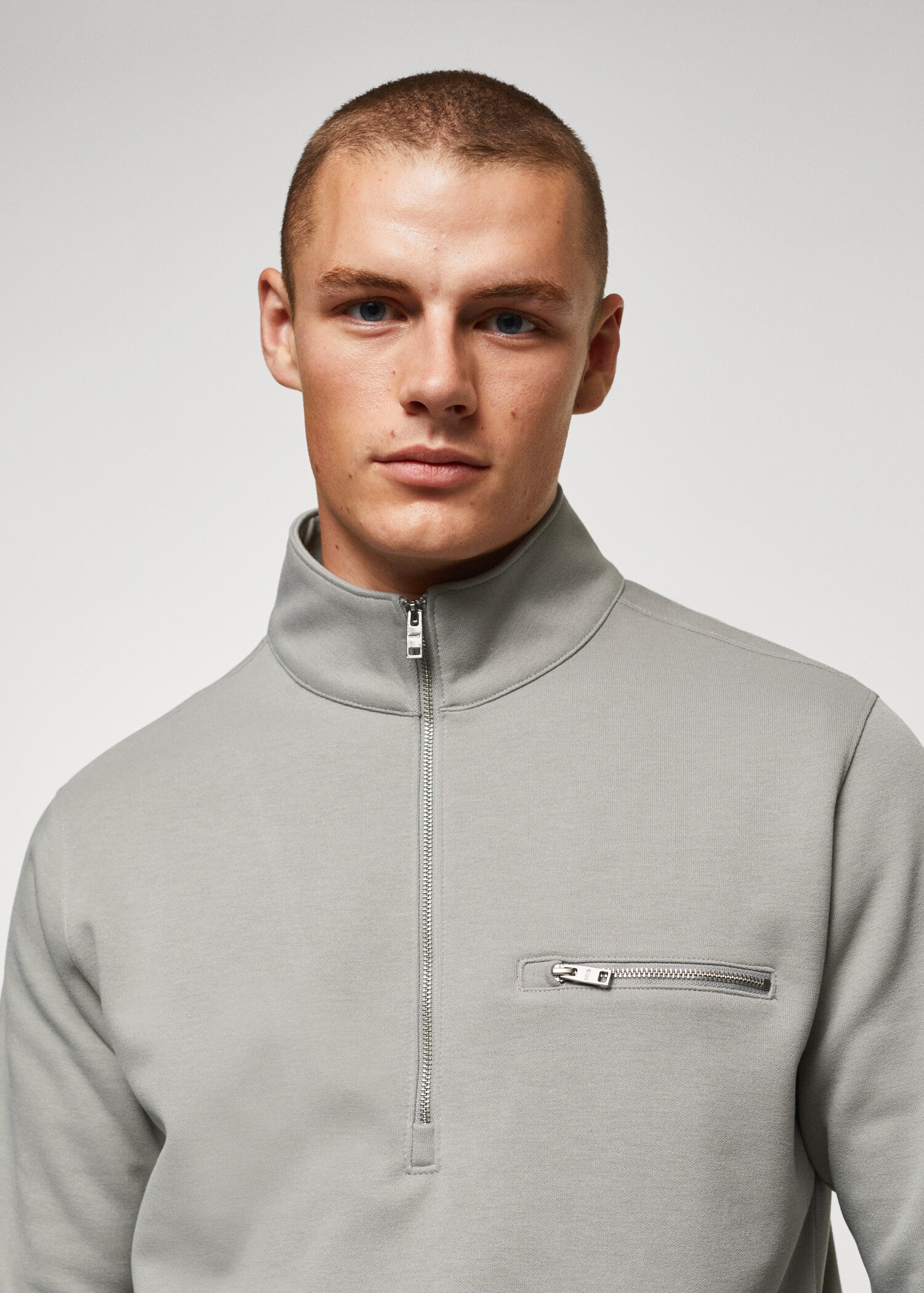 Sweat-shirt coton col zippé - Détail de l'article 2