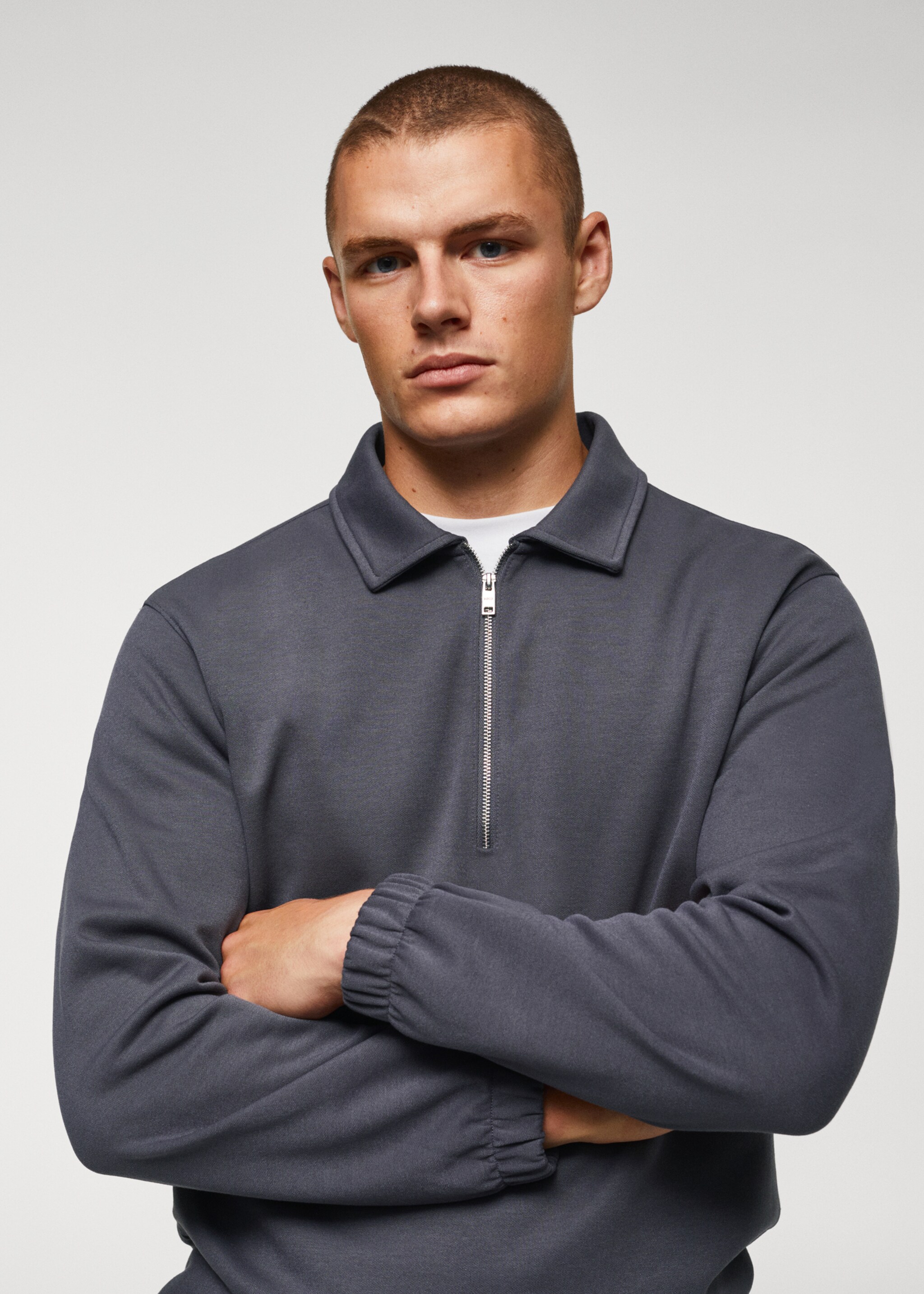Cotton polo sweatshirt - Details of the article 1