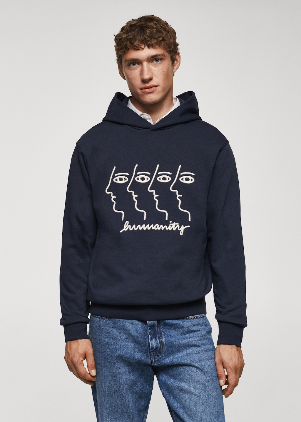 Maison margiela punched holes logo hoodie online