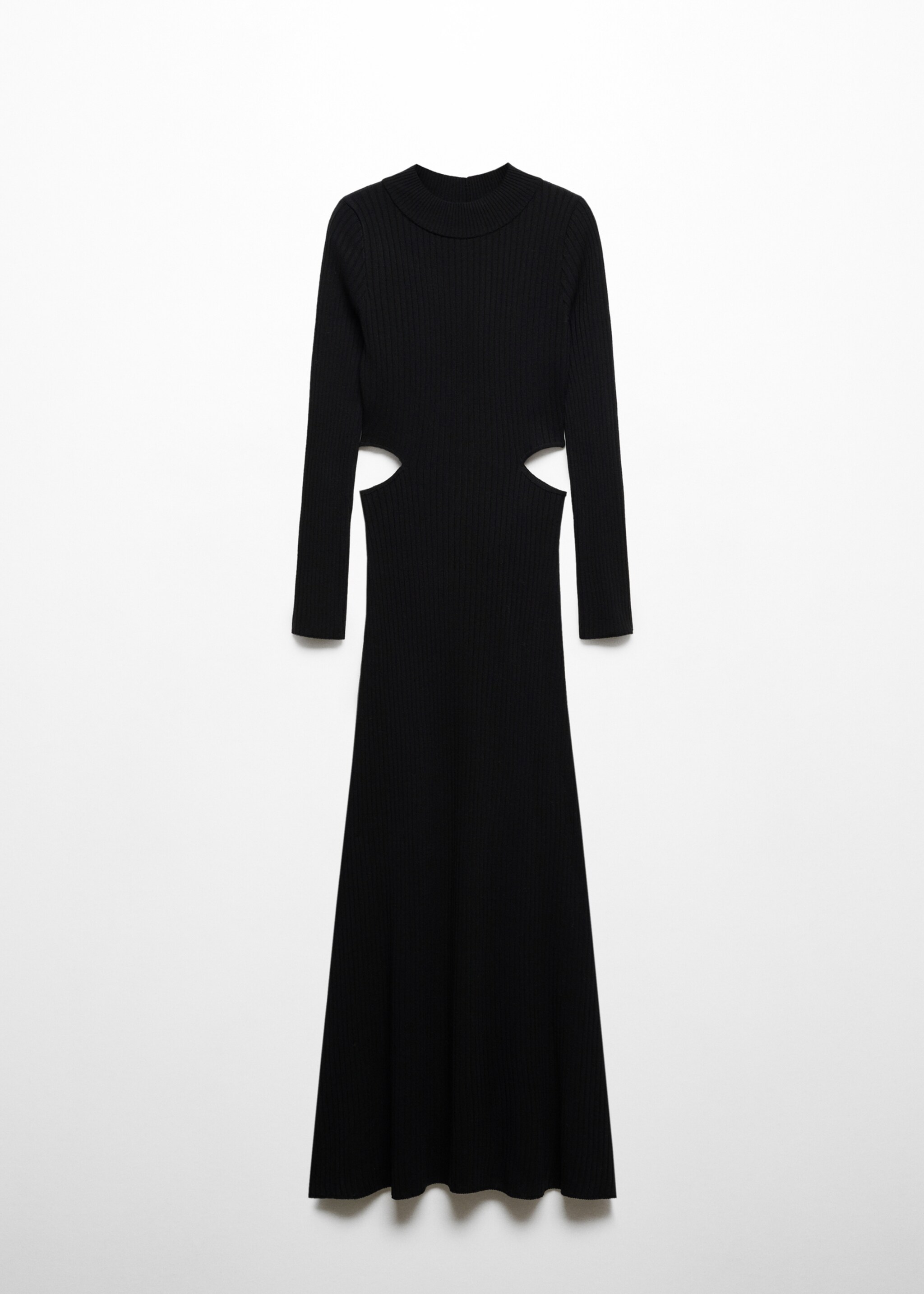 Rib-knit dress with slits - Article without model