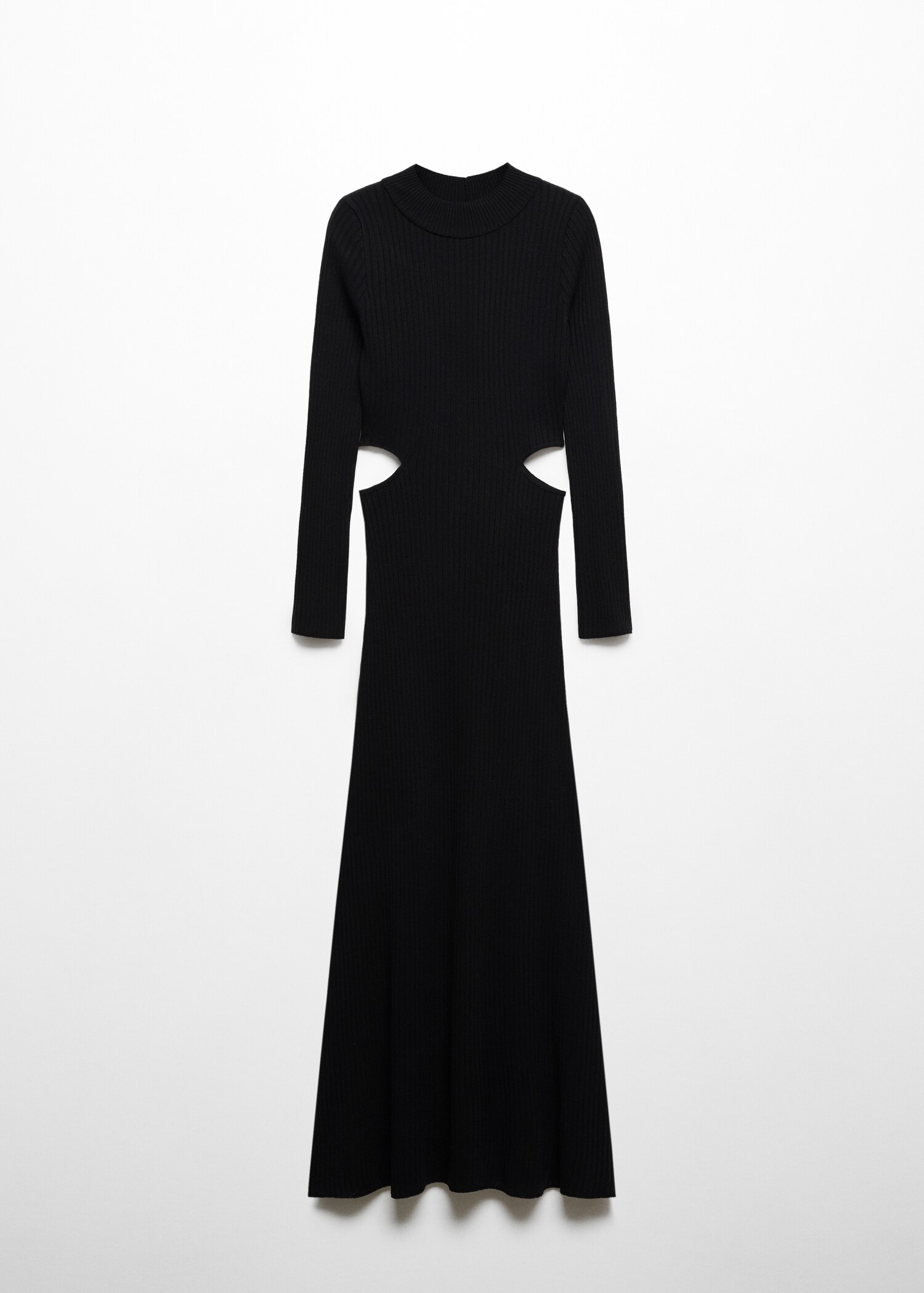 Rib-knit dress with slits - Article without model