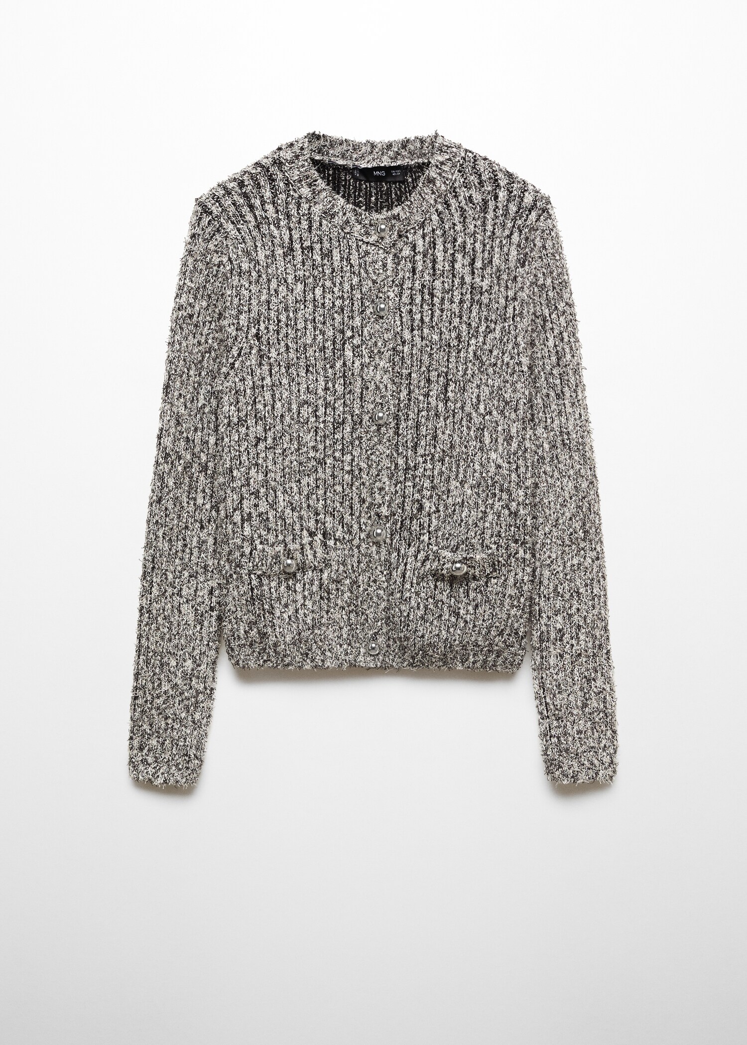 Textured rib-knit cardigan - Article without model