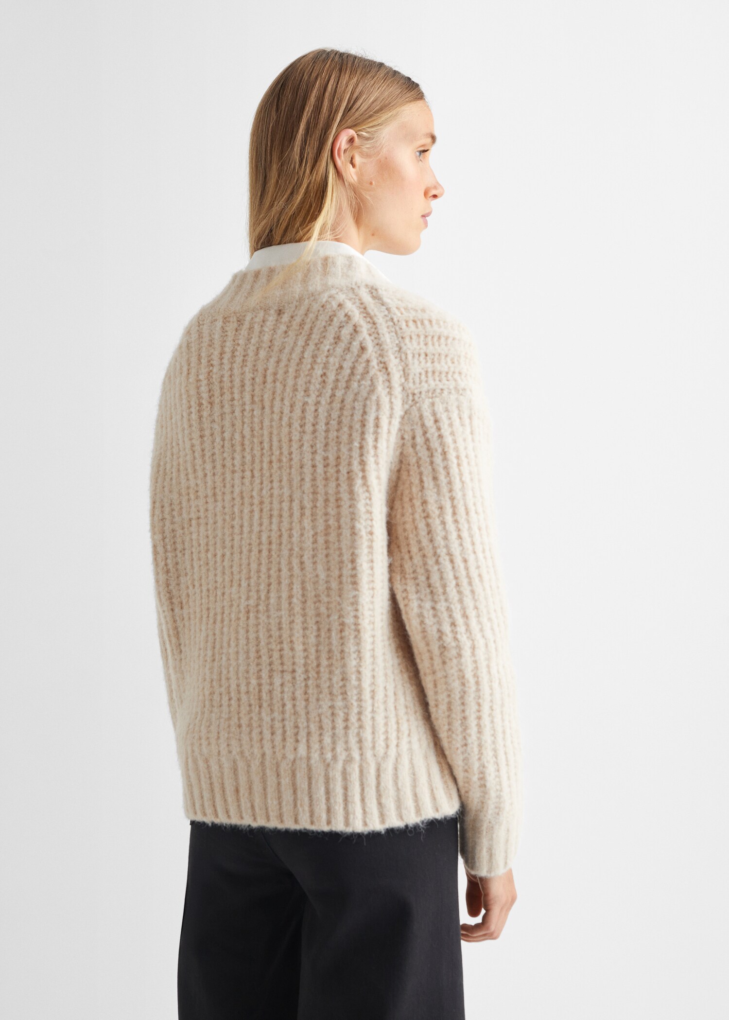 Jersey punto cuello pico - Reverso del artículo
