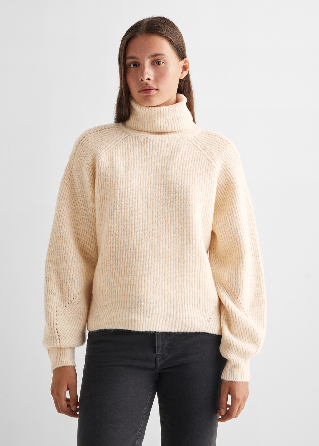 Mango wool blend knit sweater outlet