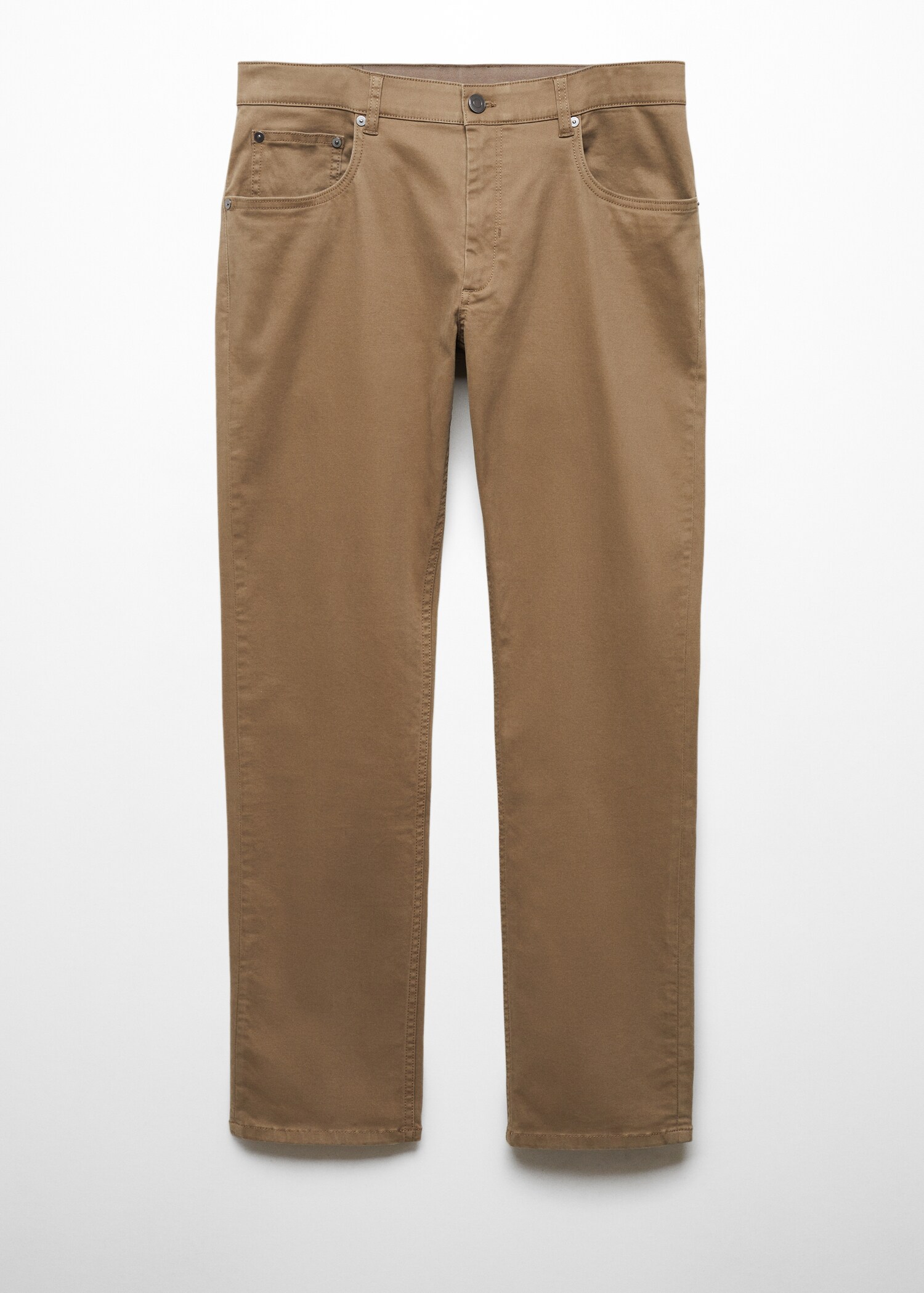 Slim-fit stretch cotton trousers - Article without model