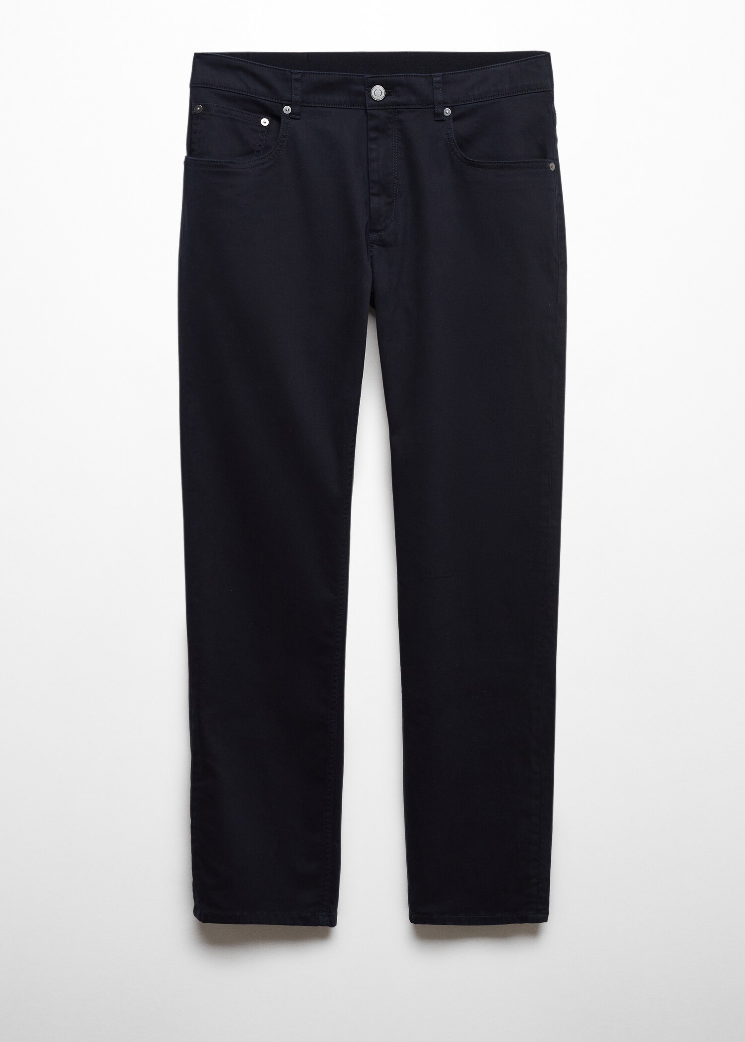 Pantaloni slim fit din bumbac elastic - Articol fără model