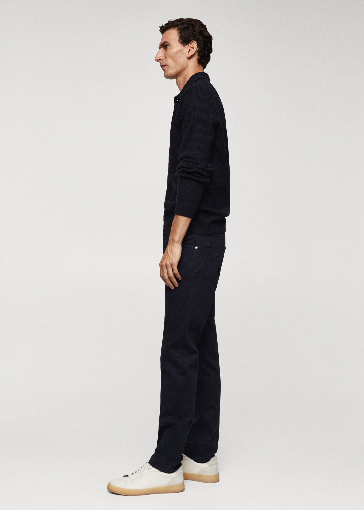 Pantaloni slim fit din bumbac elastic - Detaliu al articolului 2