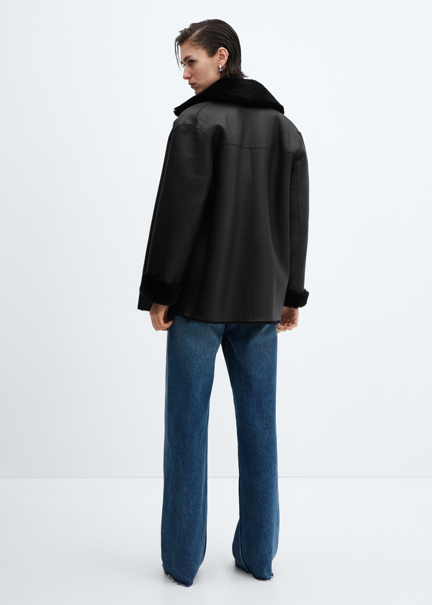 Chaqueta piel doble faz - Reverso del artículo