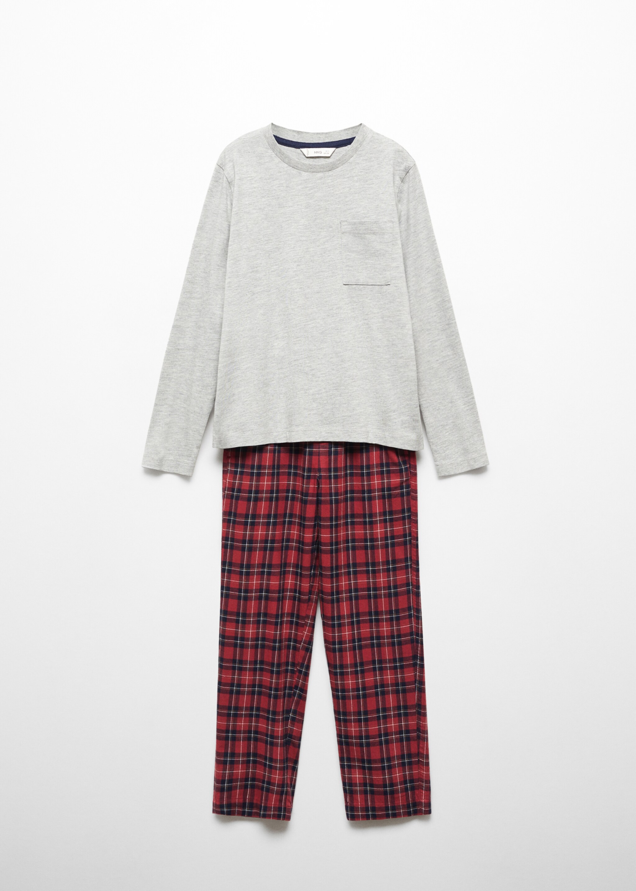 Pyjama long deux pièces carreaux - Article sans modèle