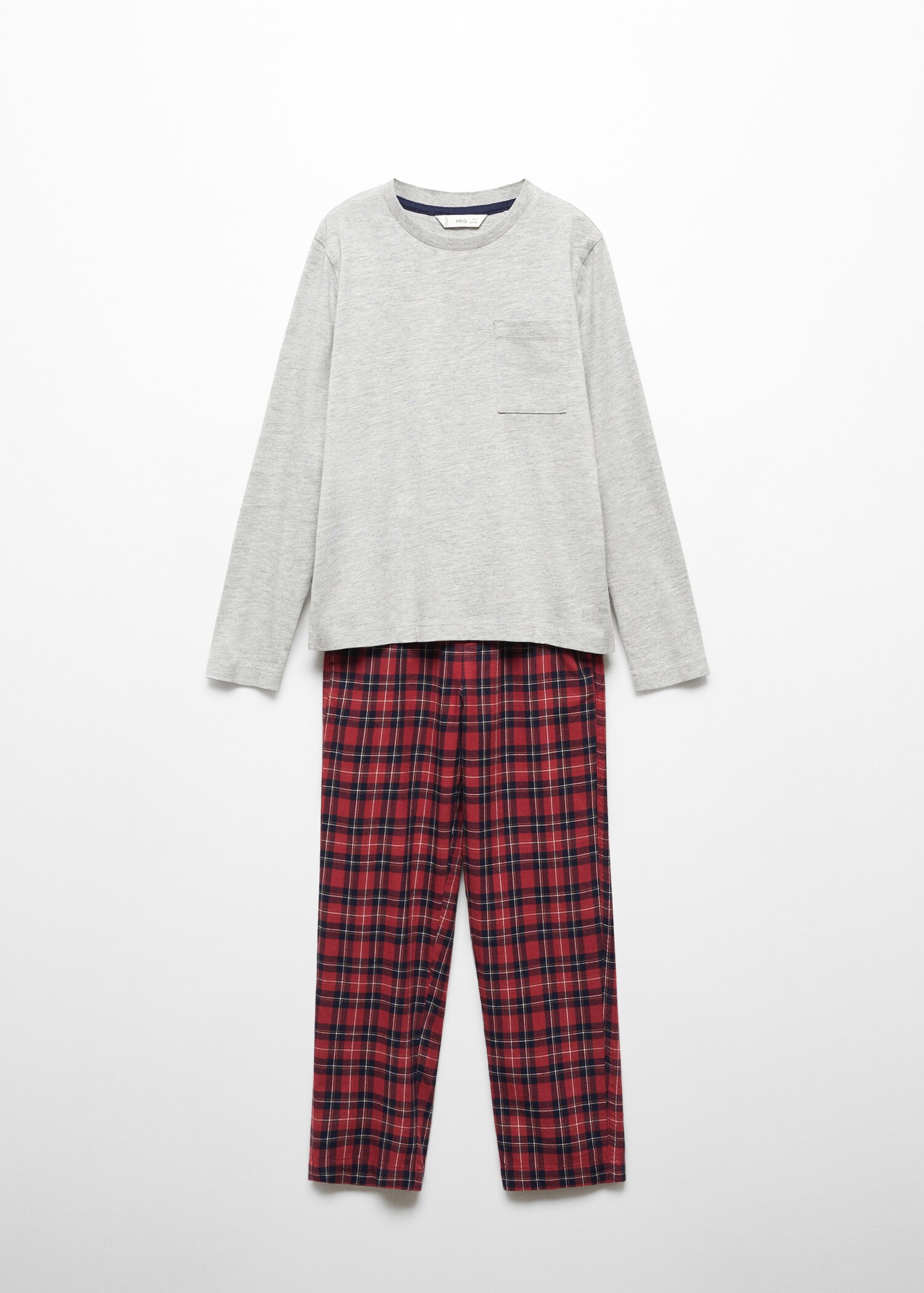 Two-pieces check long pyjamas - Article without model