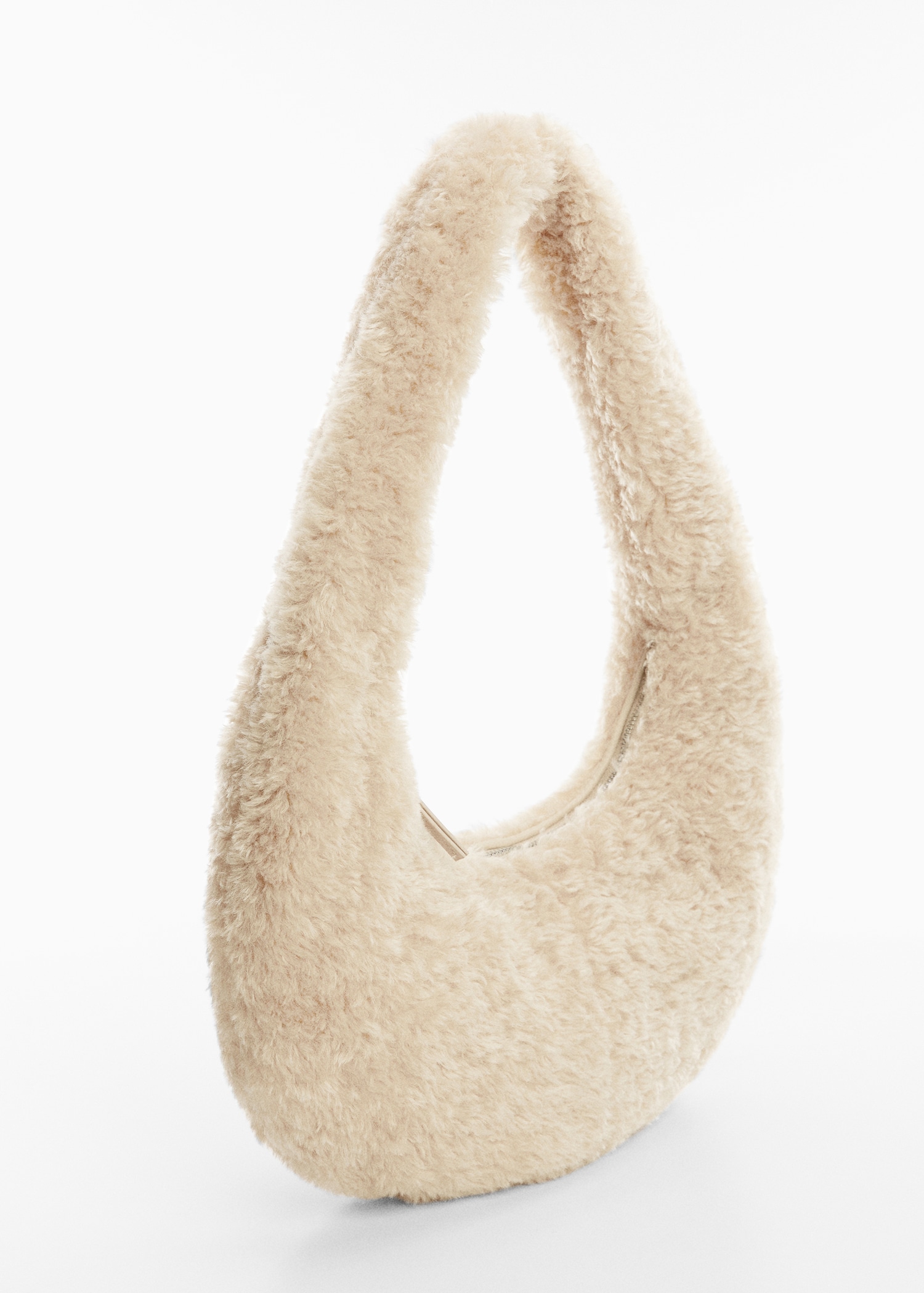 Sac porté épaule imitation fourrure - Plan moyen