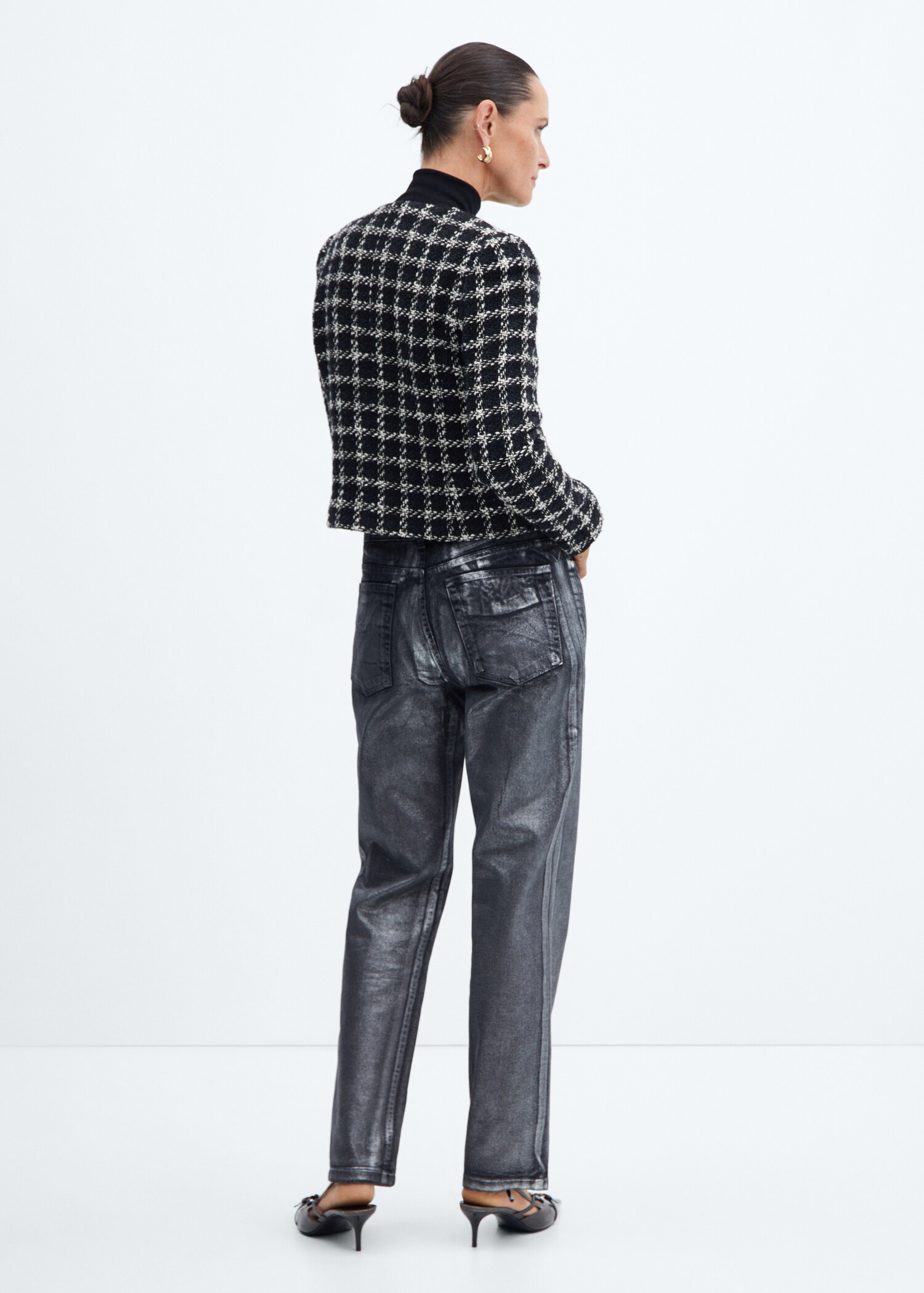 Veste tweed maxifleur - Verso de l’article