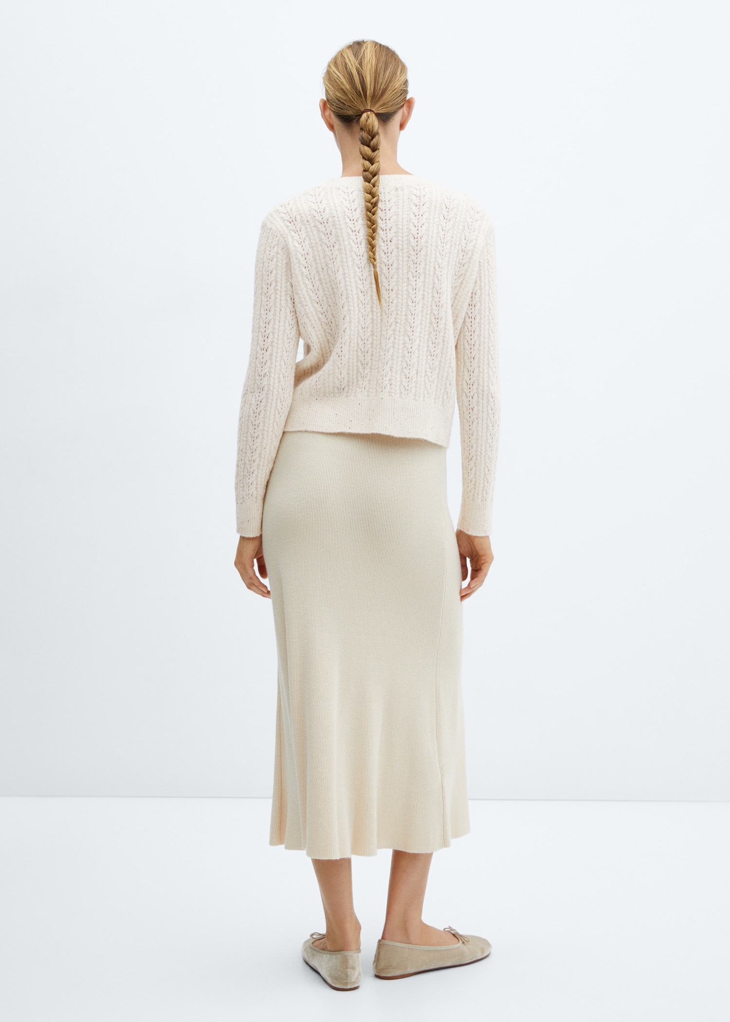 Knit paillette sweater - Reverse of the article