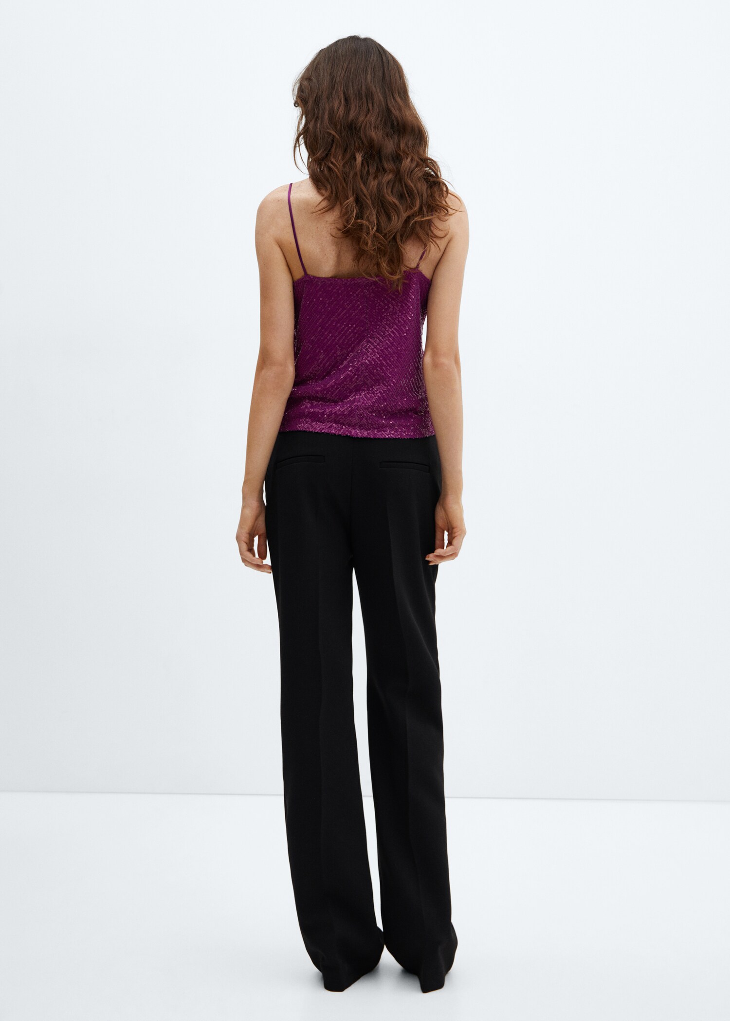 Sequined tank top - Reverse of the article