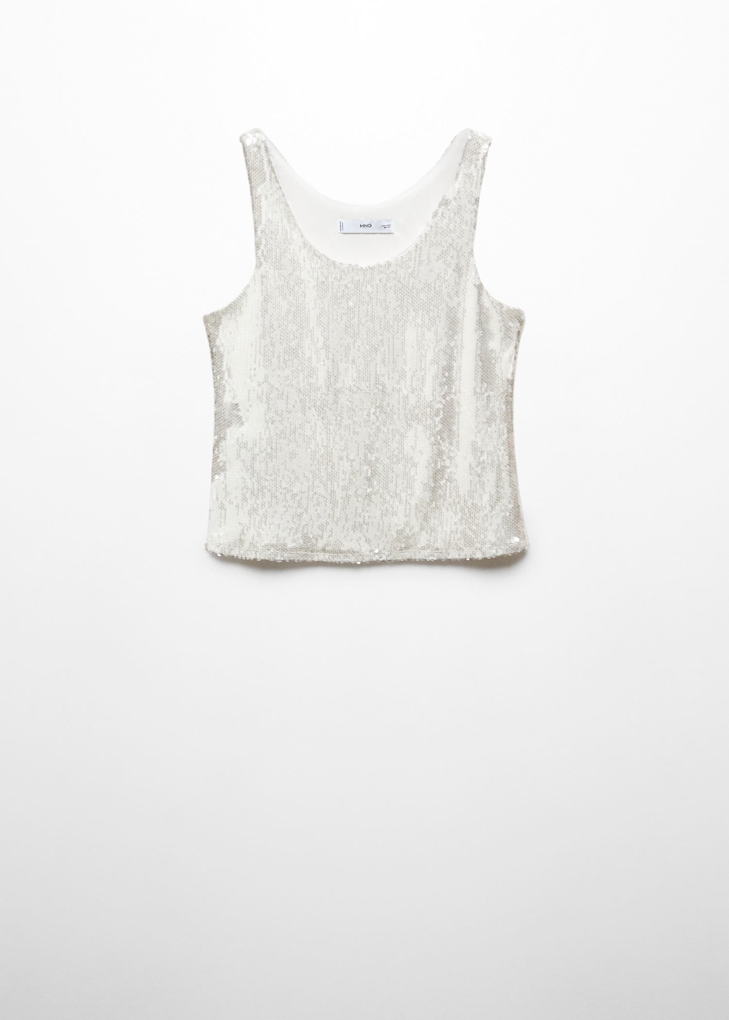 Sequined tank top Women MANGO OUTLET USA1