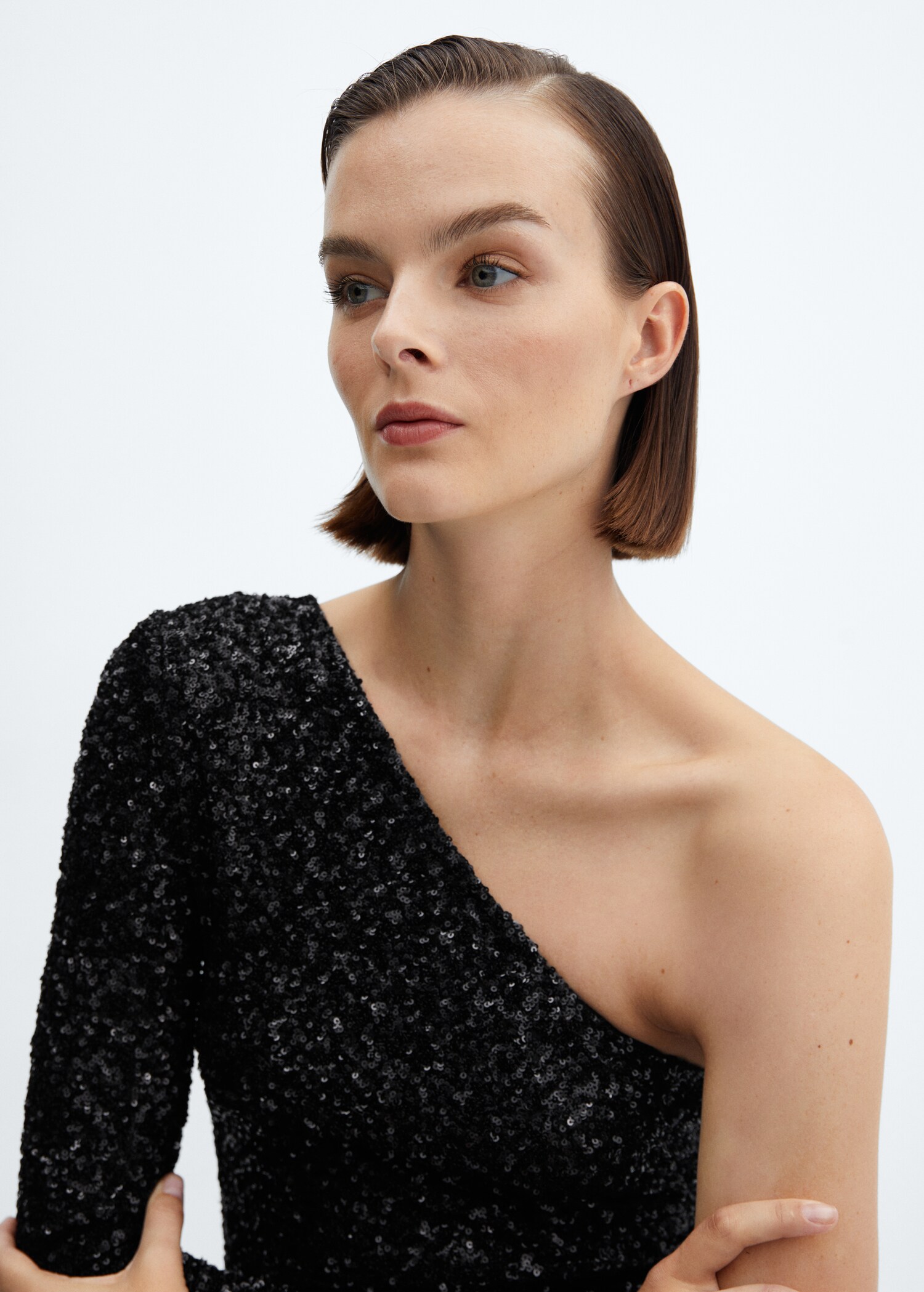 Asymmetric sequin dress - Details of the article 1