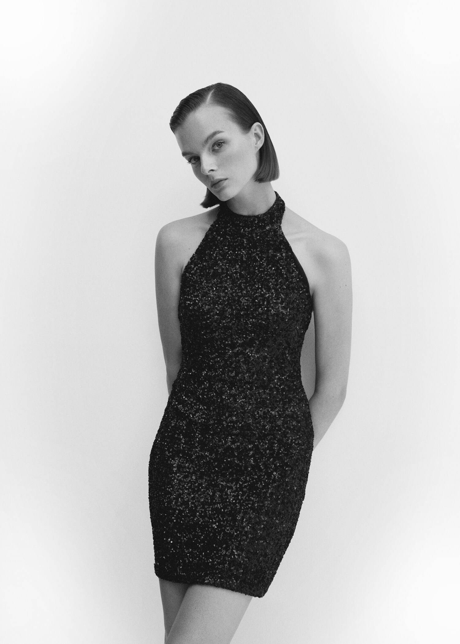 Sequined halter neck dress - Details of the article 2