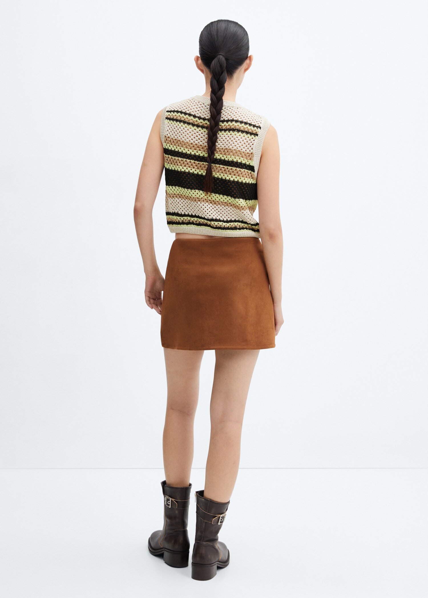 Top maglia dettagli traforati - Retro dell'articolo