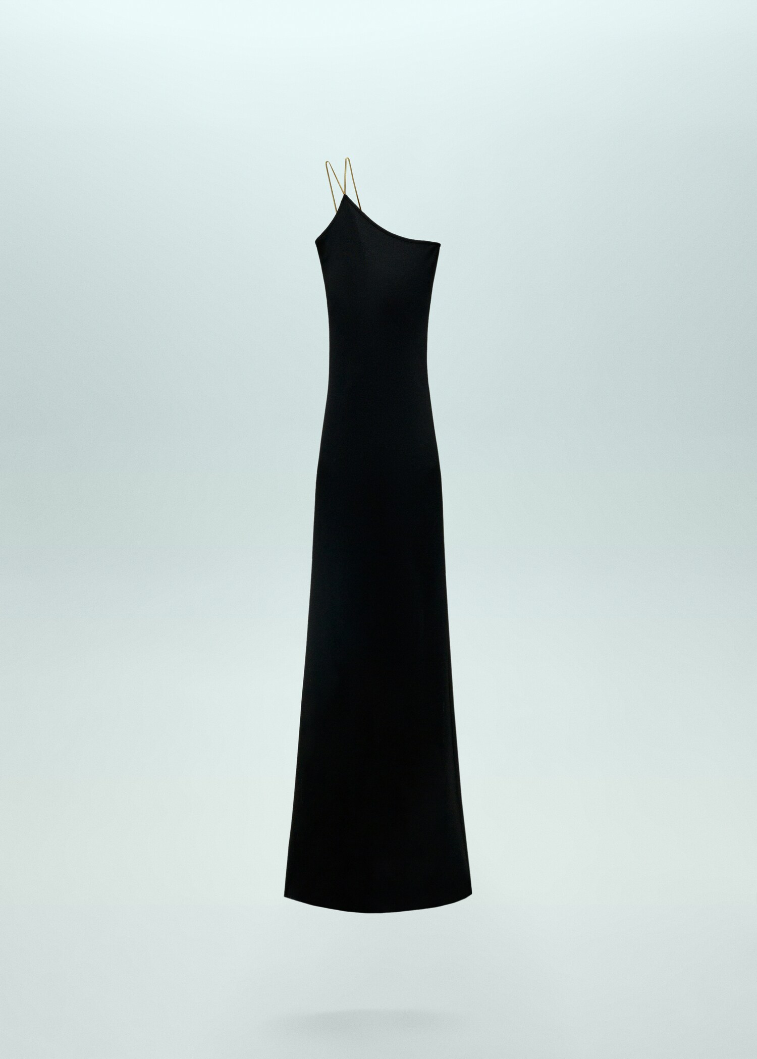 Asymmetrical dress with metallic double straps - Article without model