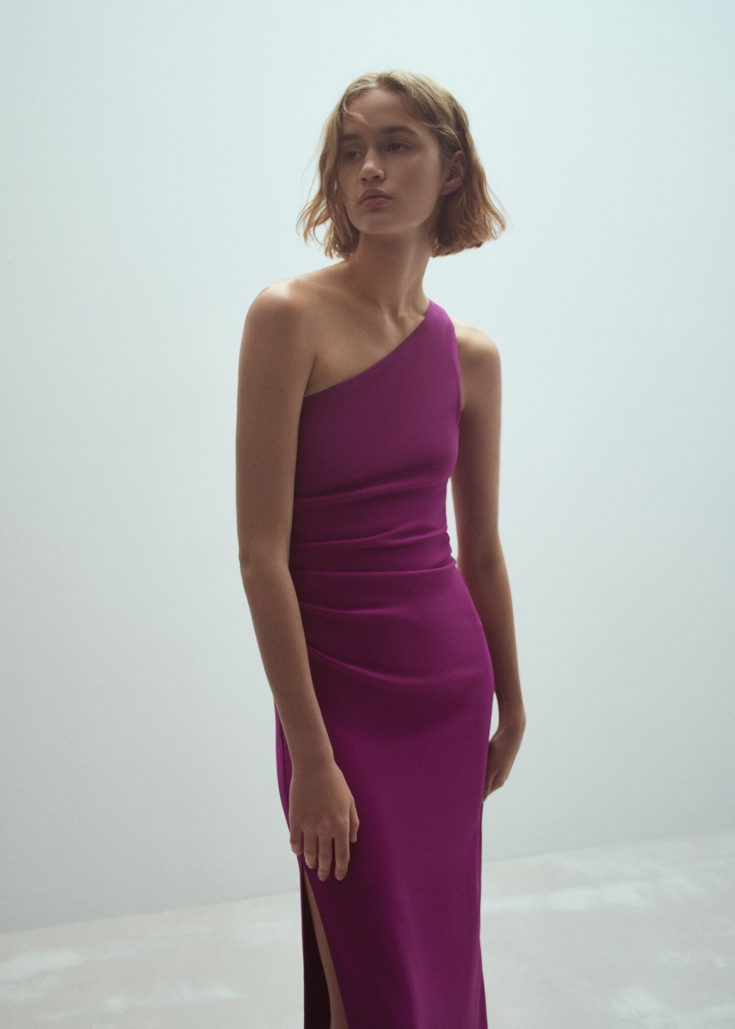 Asymmetrical maxi-bow dress - Medium plane