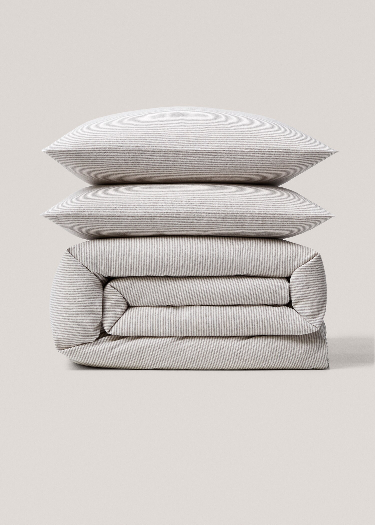 Striped flannel duvet cover Single bed - Article without model