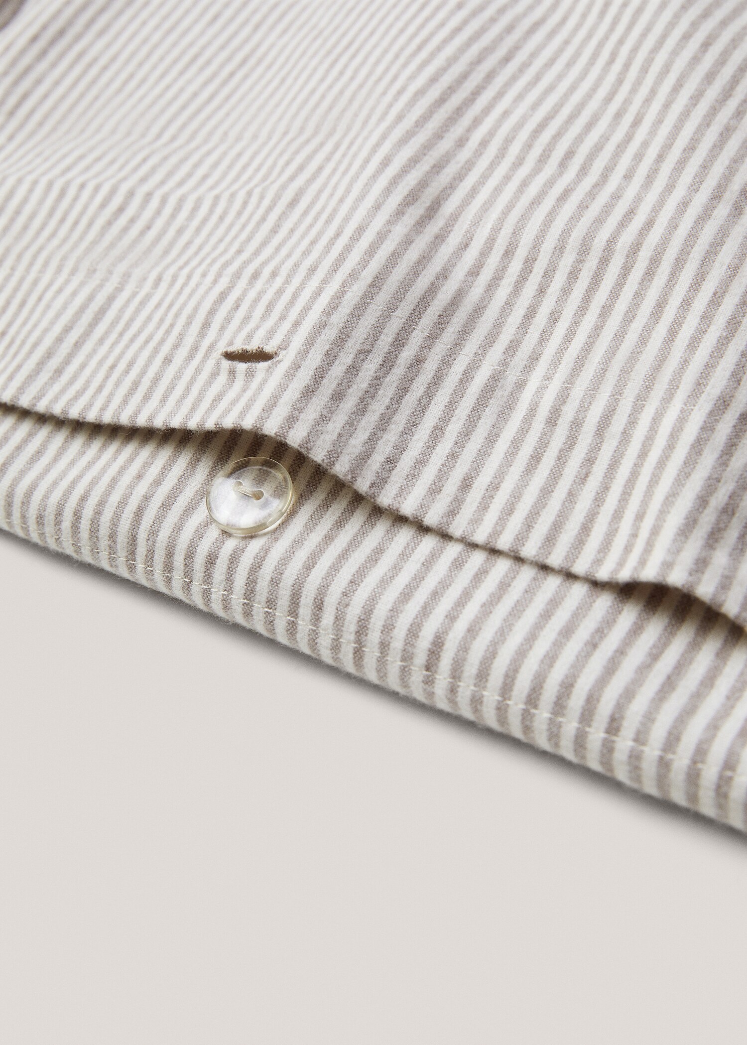 Striped flannel duvet cover Single bed - Details of the article 1