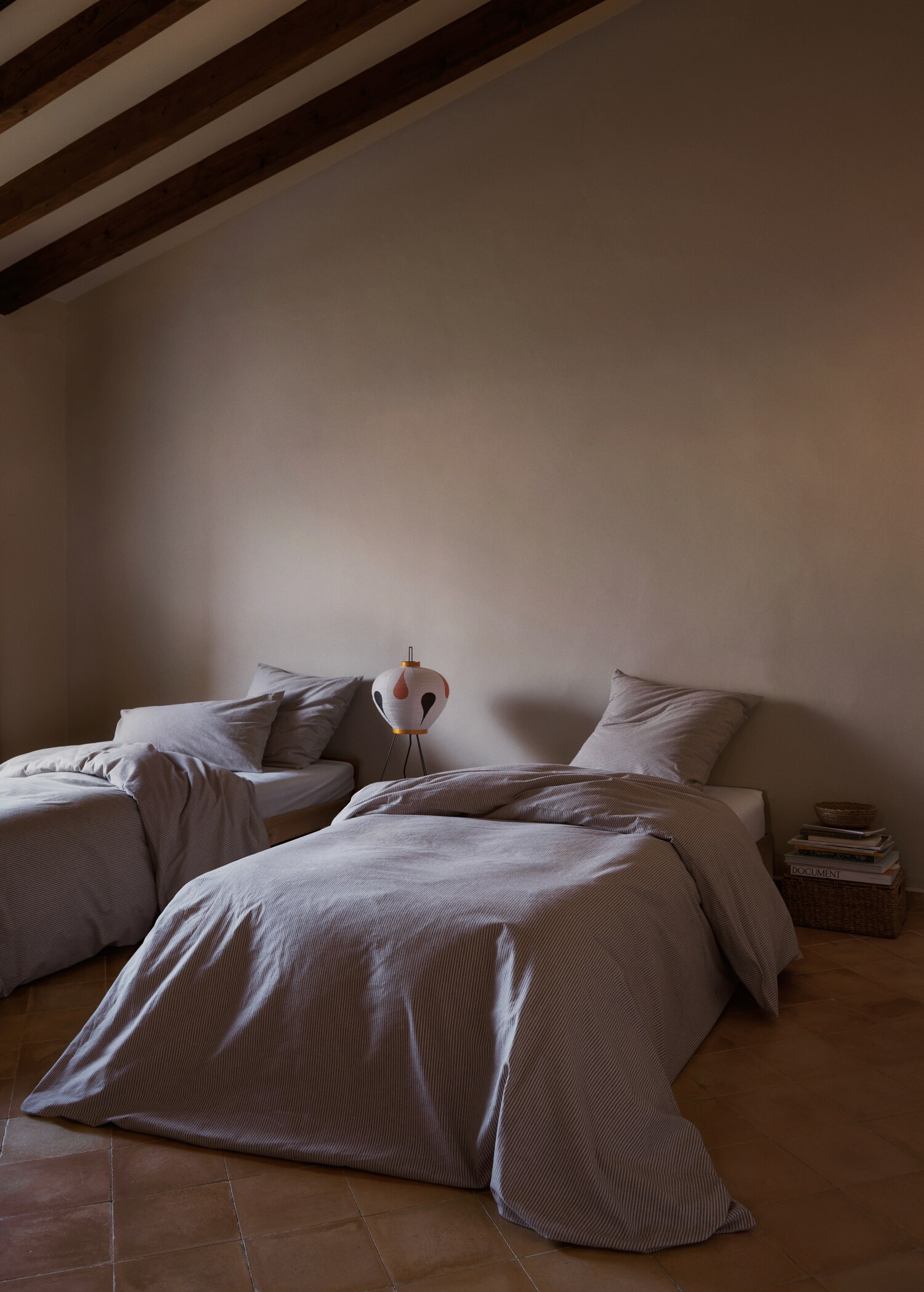 Striped flannel duvet cover Single bed - Details of the article 6