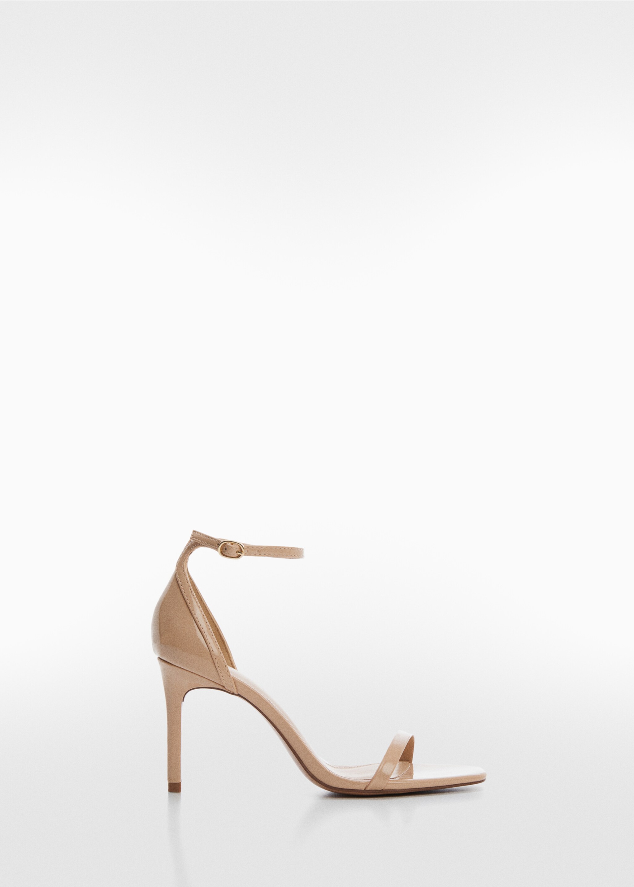 Strapped patent finish sandals - Article without model, Nude. Ref: 57020032-00.