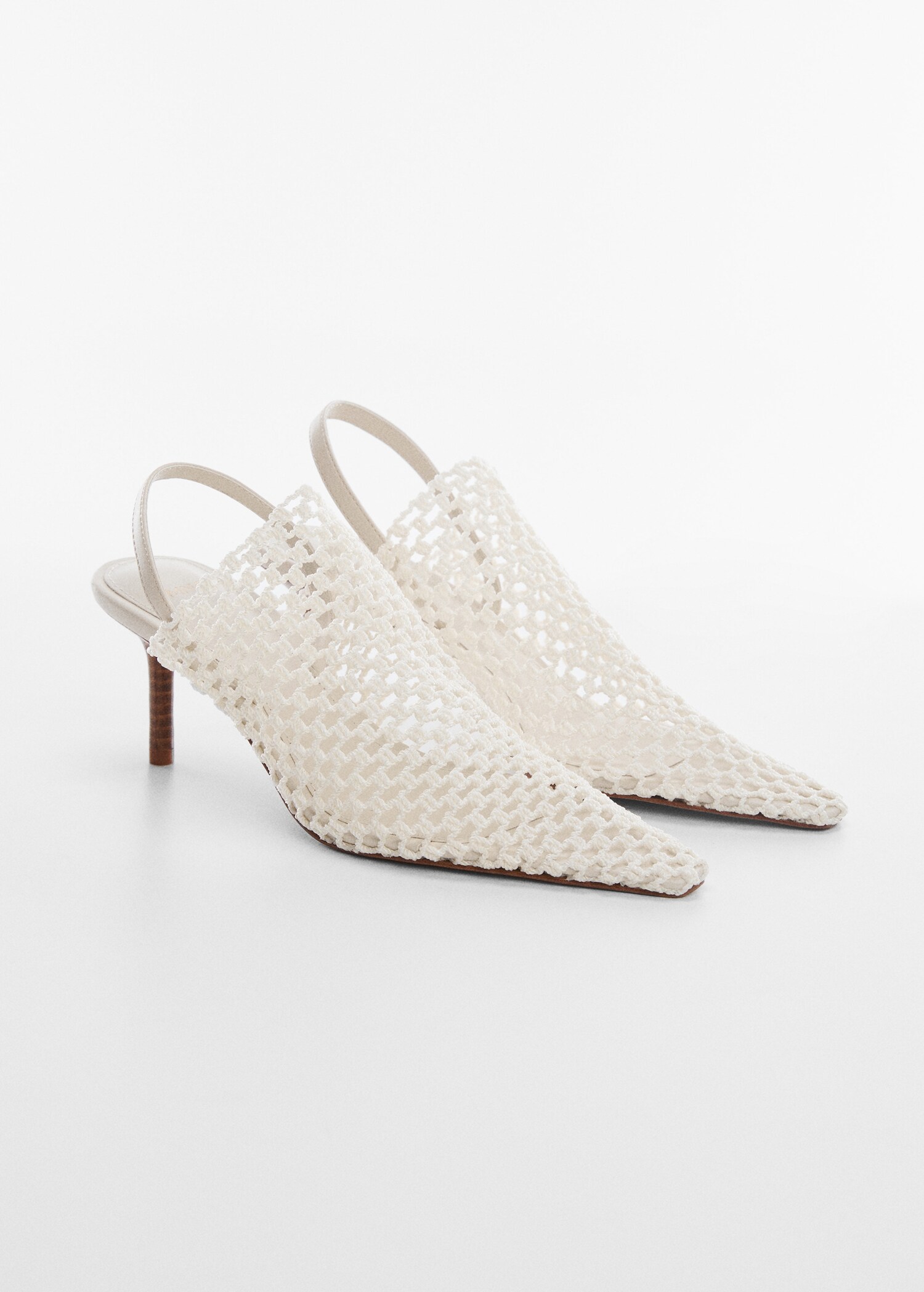 Net sling back shoes - Medium plane