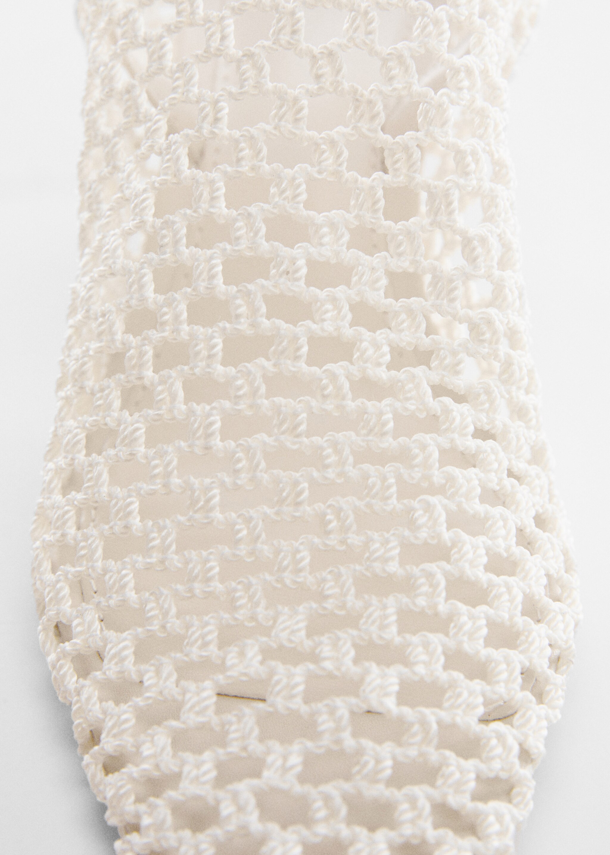 Net sling back shoes - Details of the article 1, White. Ref: 57020038-00.