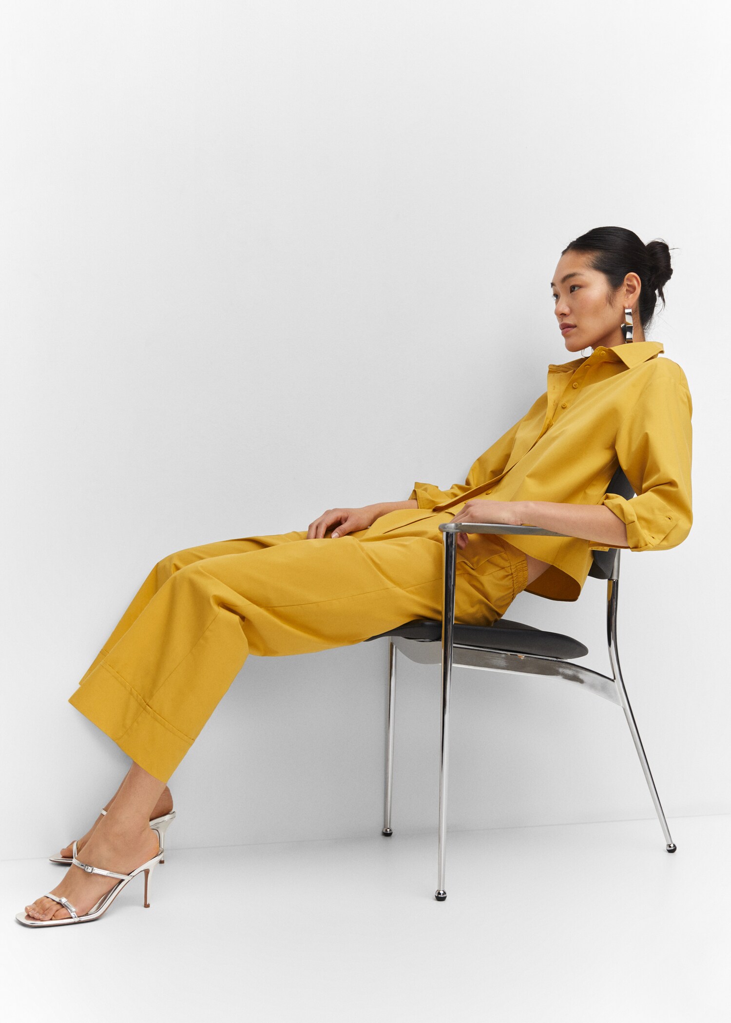 Pleated culottes trousers - Details of the article 2