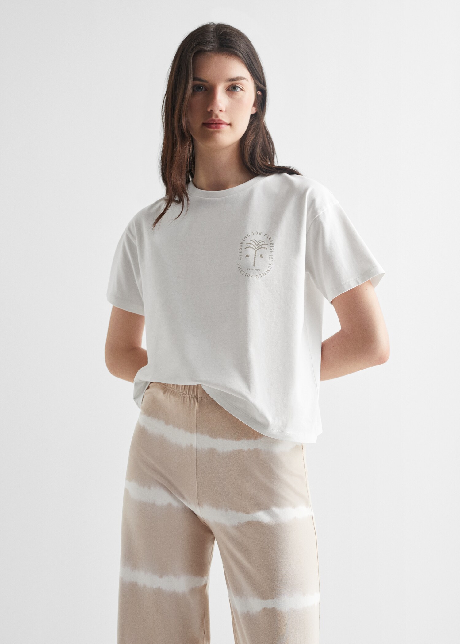Tie-dye print trousers - Medium plane