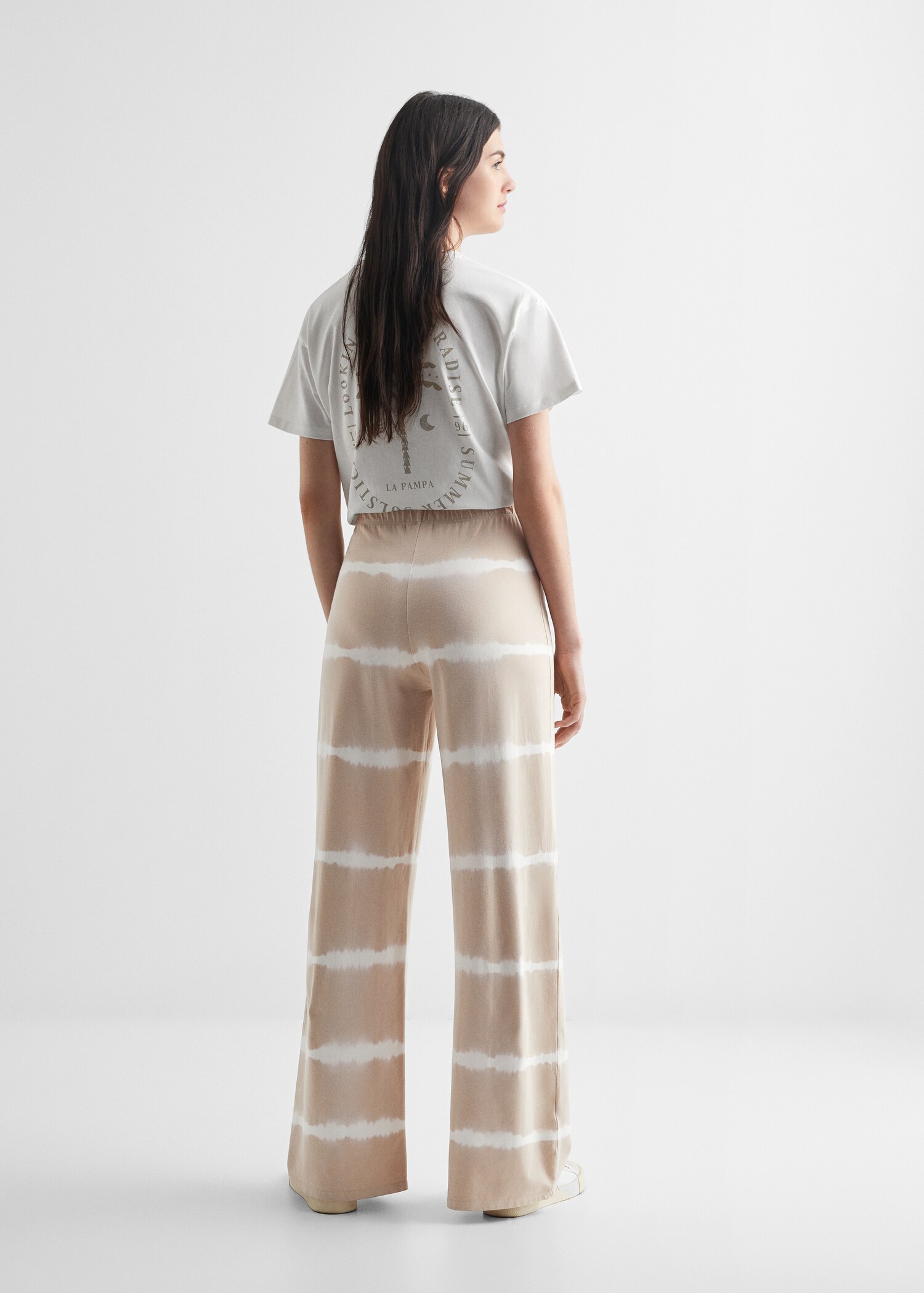 Tie-dye print trousers - Reverse of the article