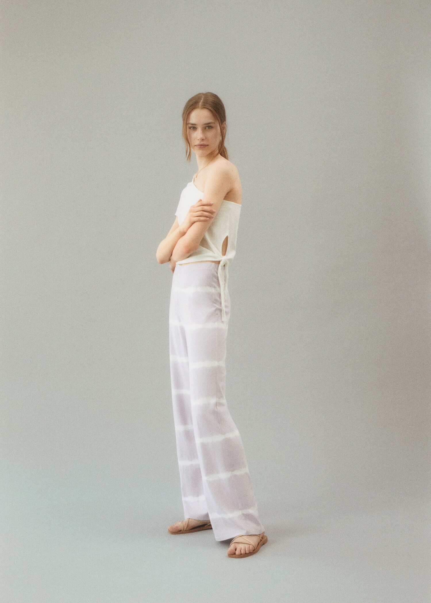 Tie-dye print trousers - Details of the article 5