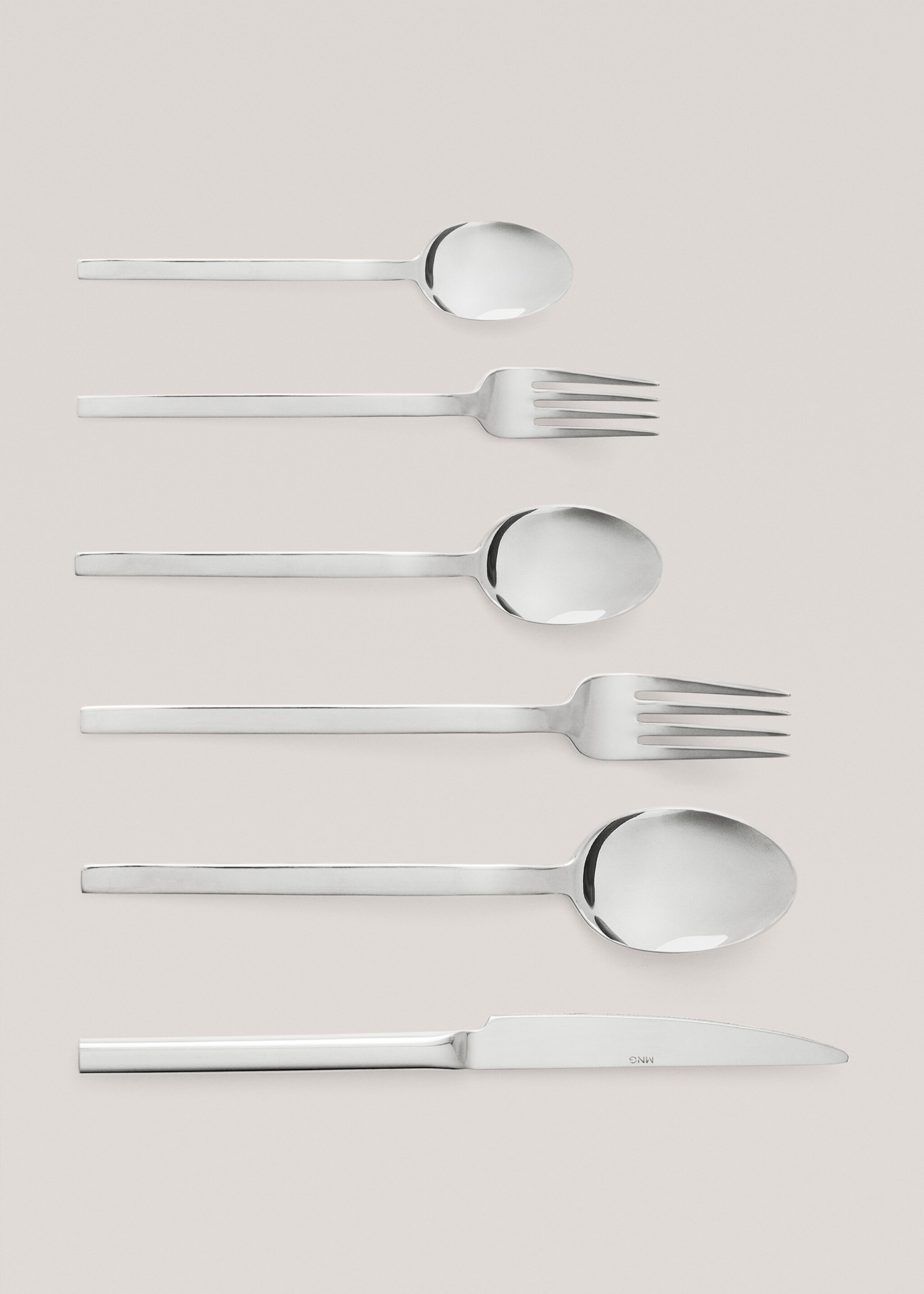 Pack de 4 colheres de sobremesa de 100% aço - Pormenor do artigo 3