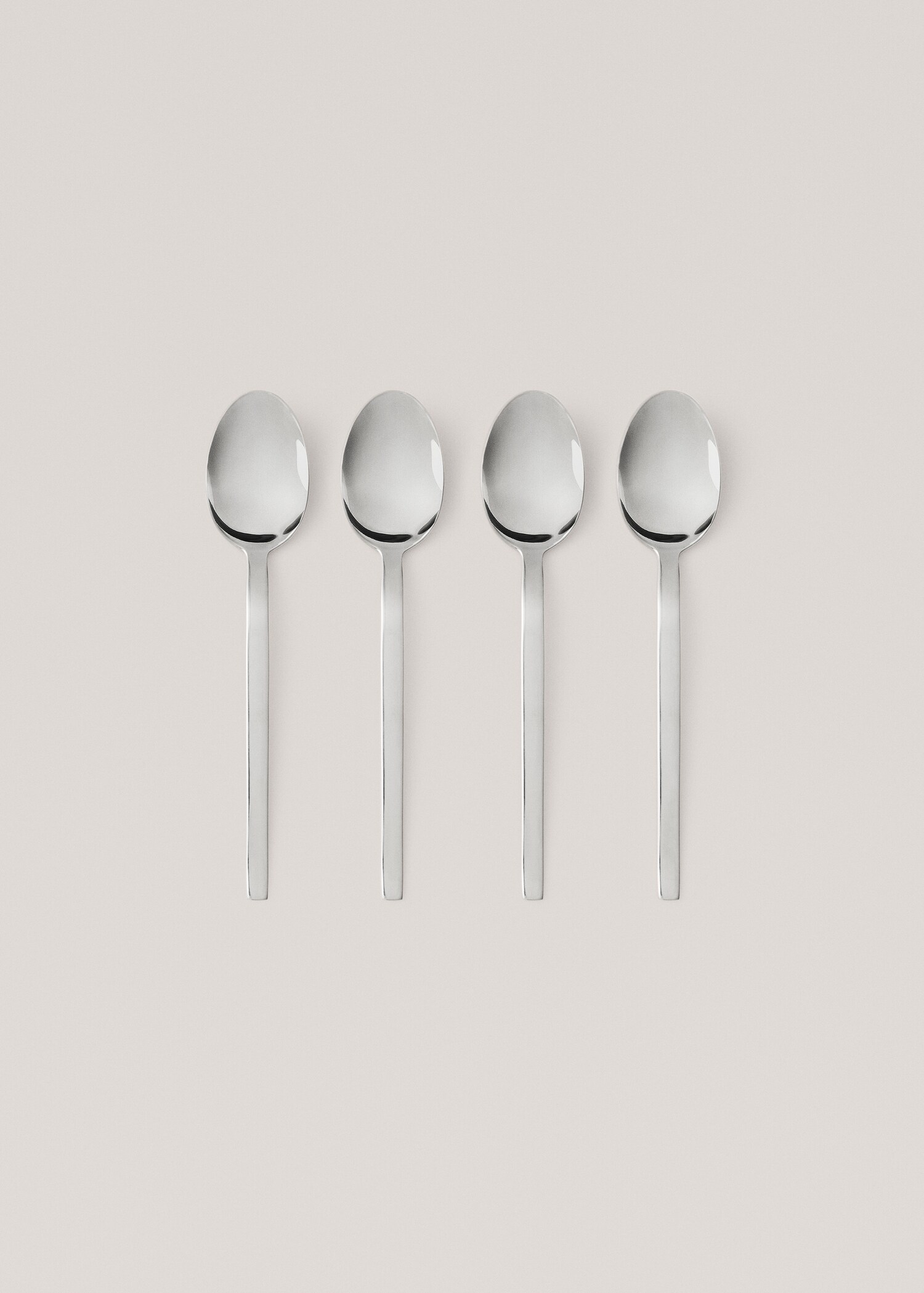 Pack of 4 100% steel coffee spoons - Article without model
