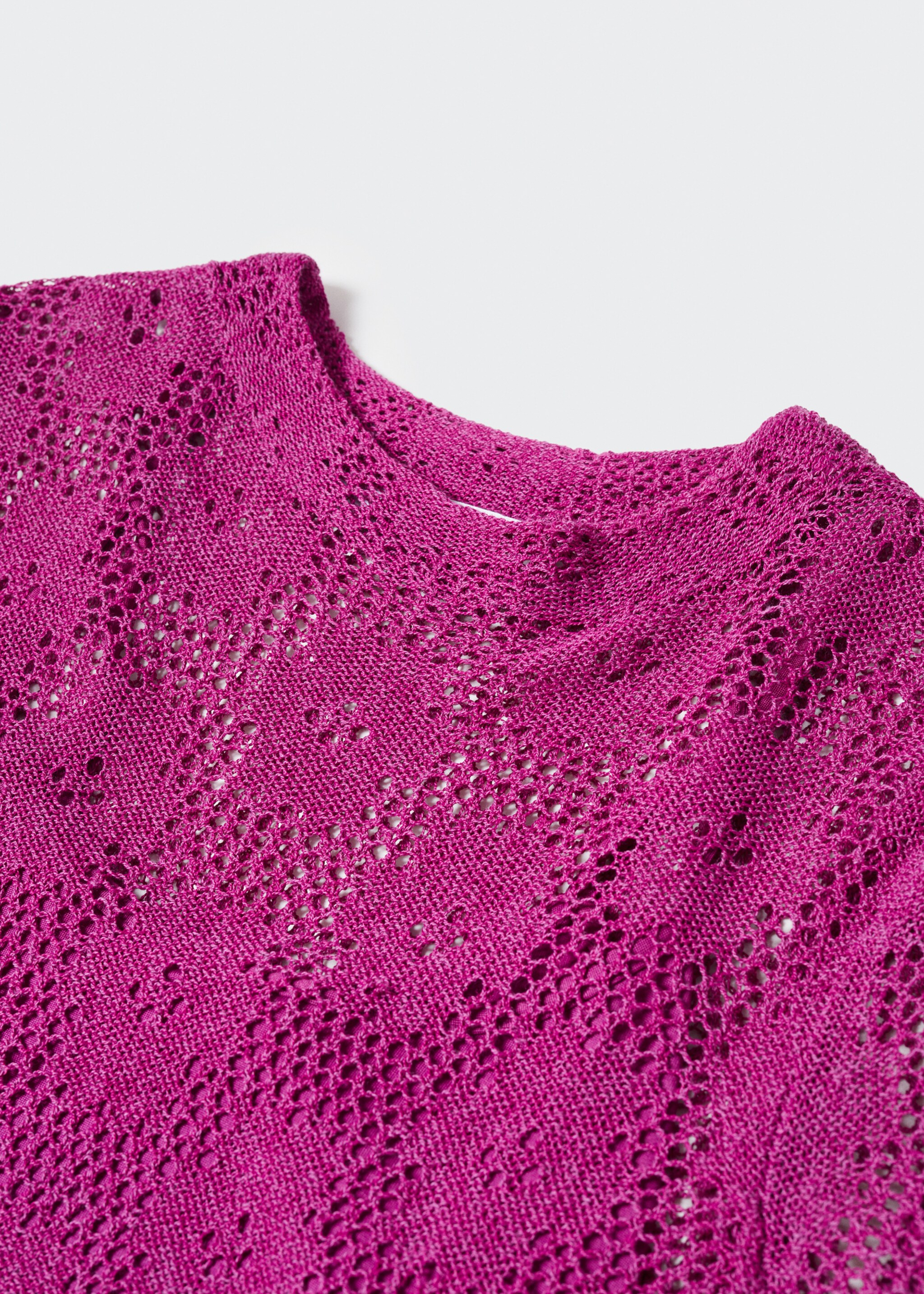 Halbtransparentes Kleid, bestickt - Detail des Artikels 8, Fuchsia. Ref: 57020251-00.