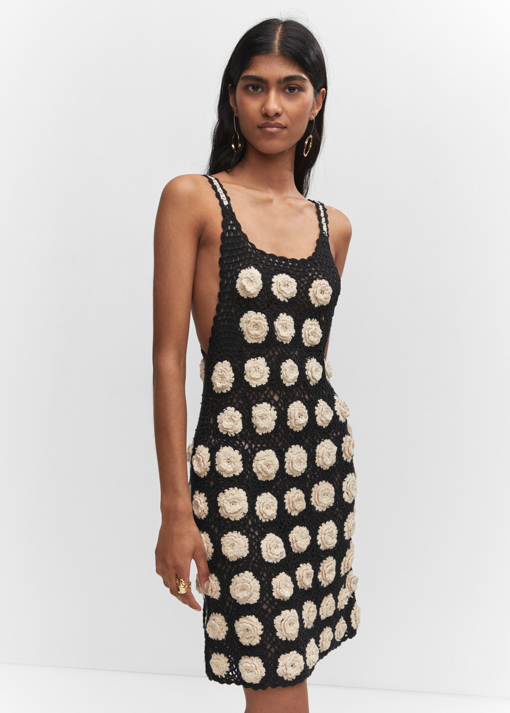 Floral crochet dress - Women | MANGO OUTLET United Kingdom