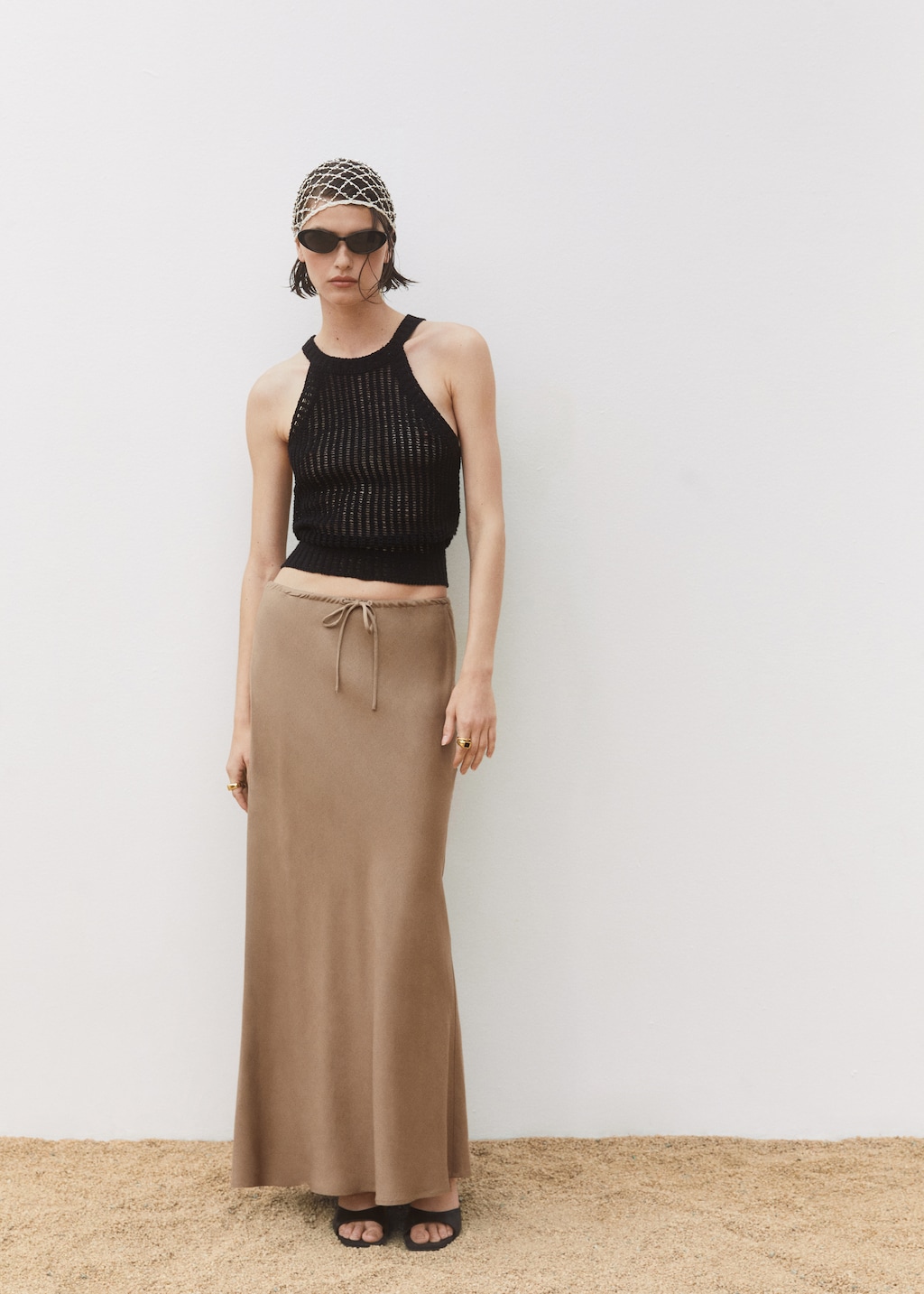 トップス HONEY MI HONEY/slub knit halter neck HONEY MI HONEY/slub knit halter neck