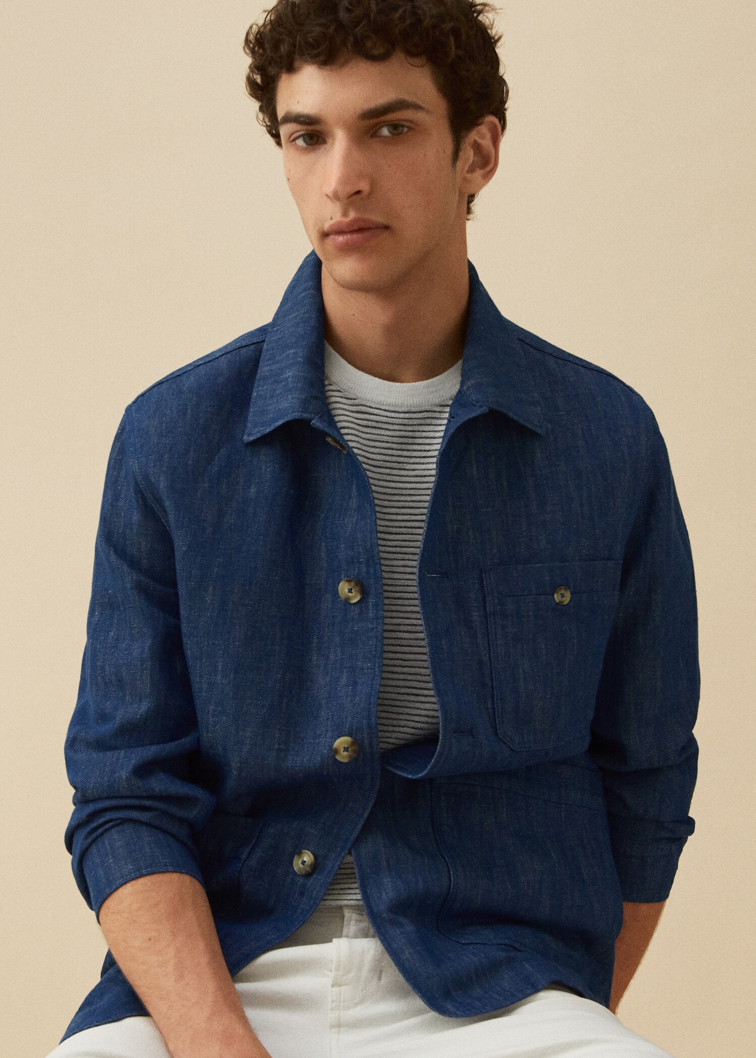 Veste poches coton-lin - Détail de l'article 5